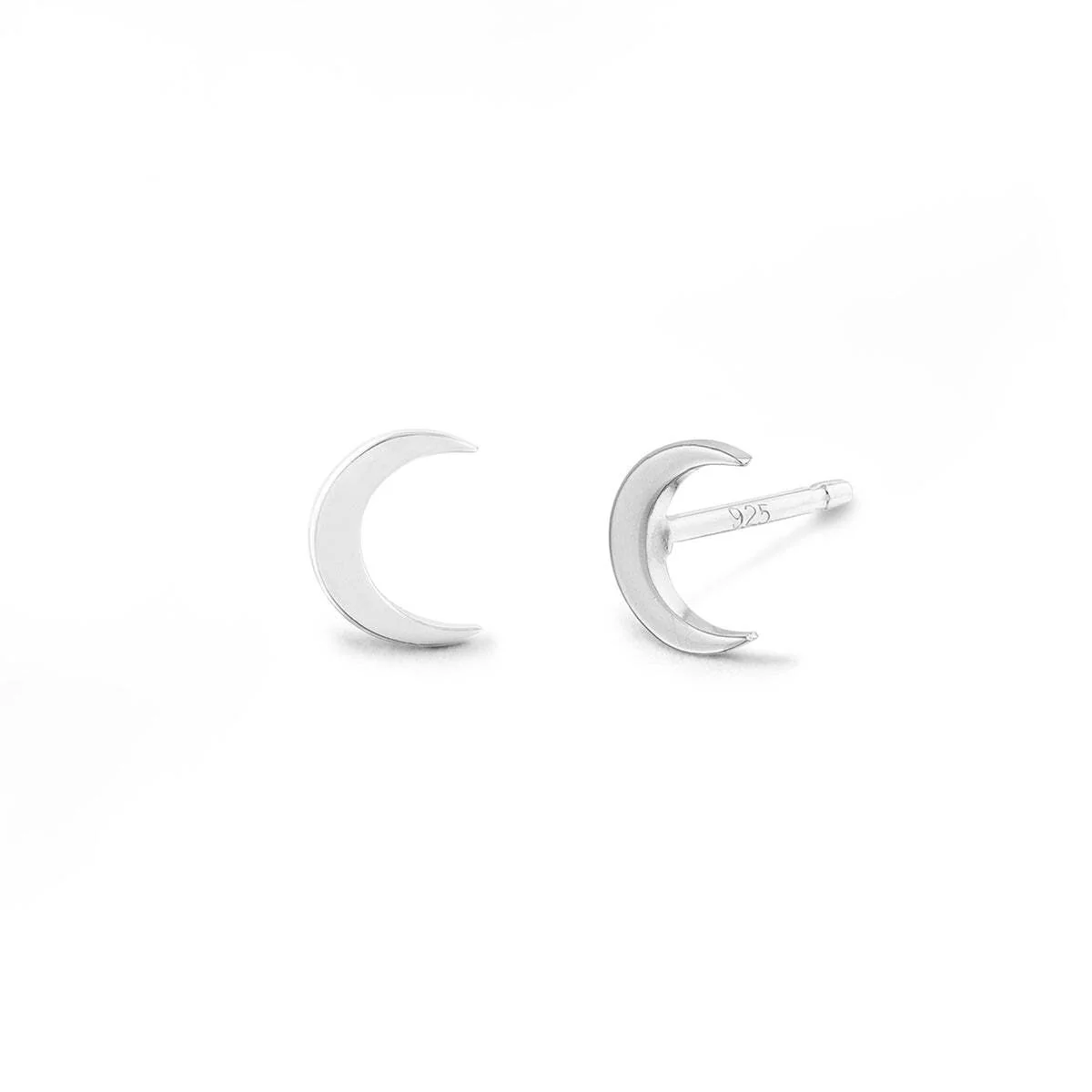 Crescent Moon Studs