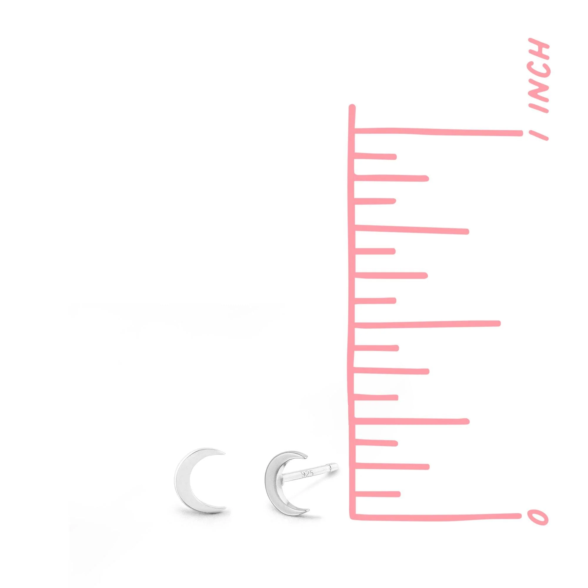 Crescent Moon Studs - Image 3