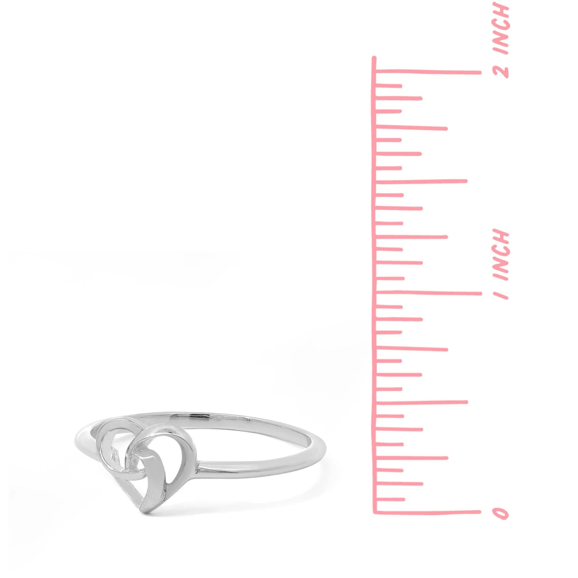 Curly Intertwined Heart Ring - Image 7