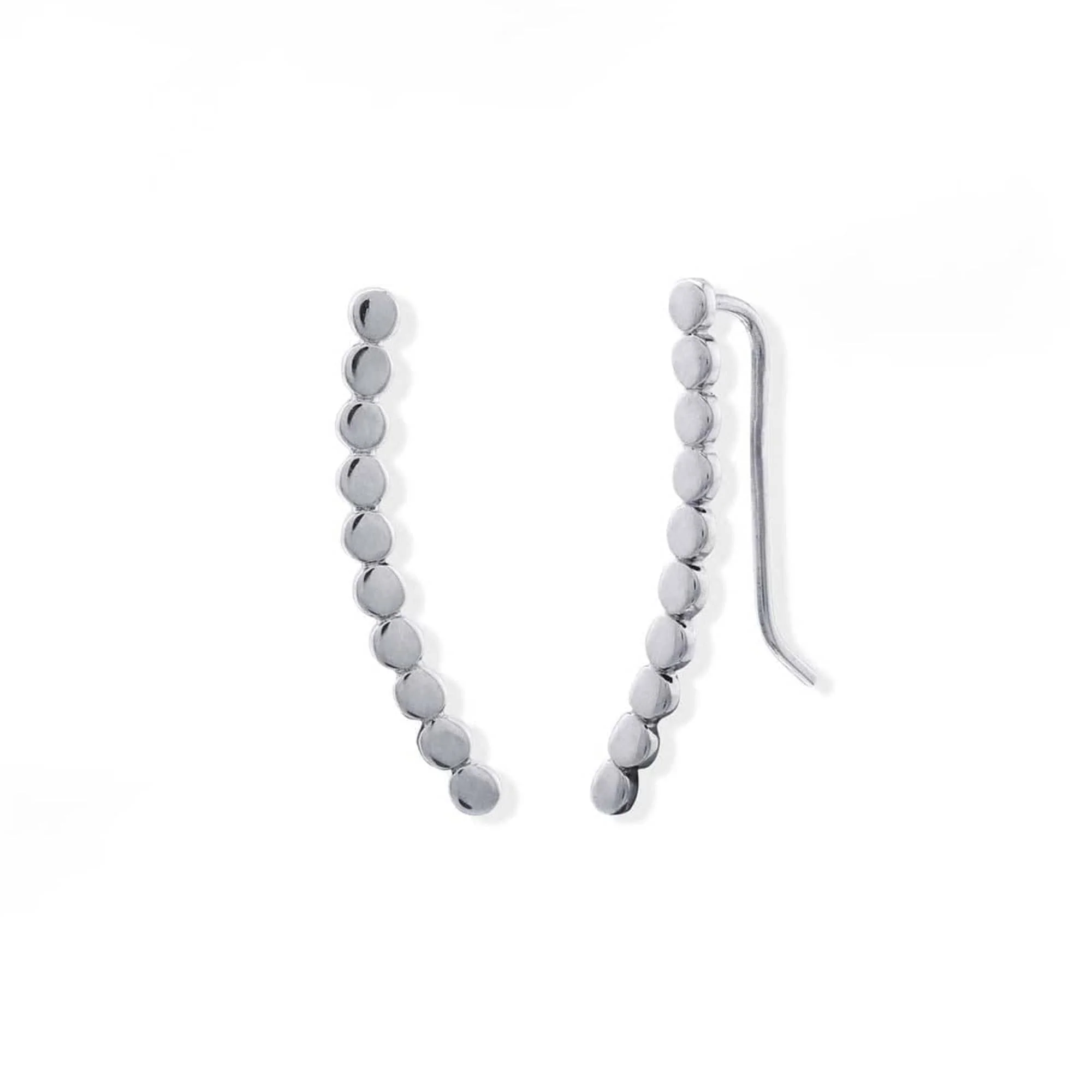 Curved Dot Long Bar Ear Crawlers