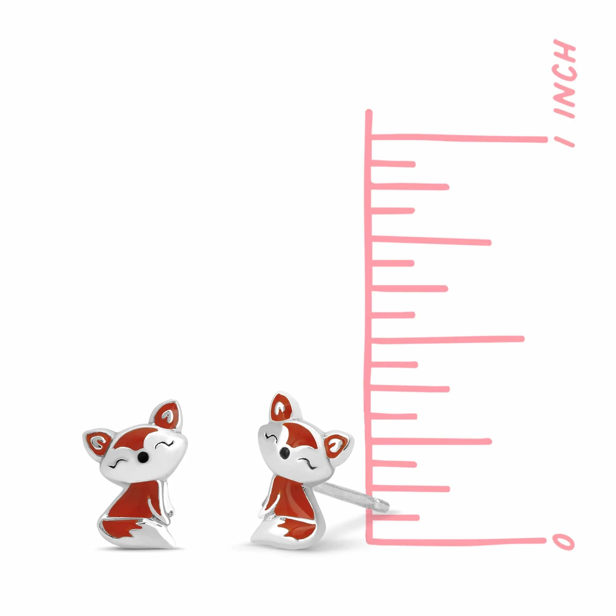 Cute Cartoon Fox Studs - Image 3