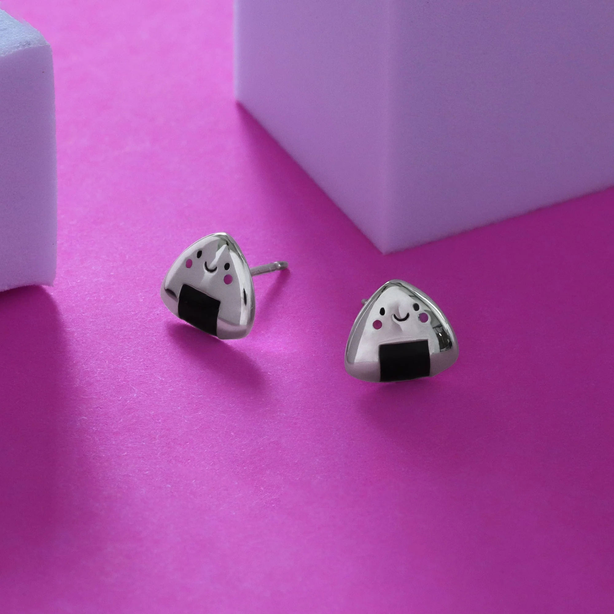 Happy Onigiri Sushi Stud Earrings - Image 6