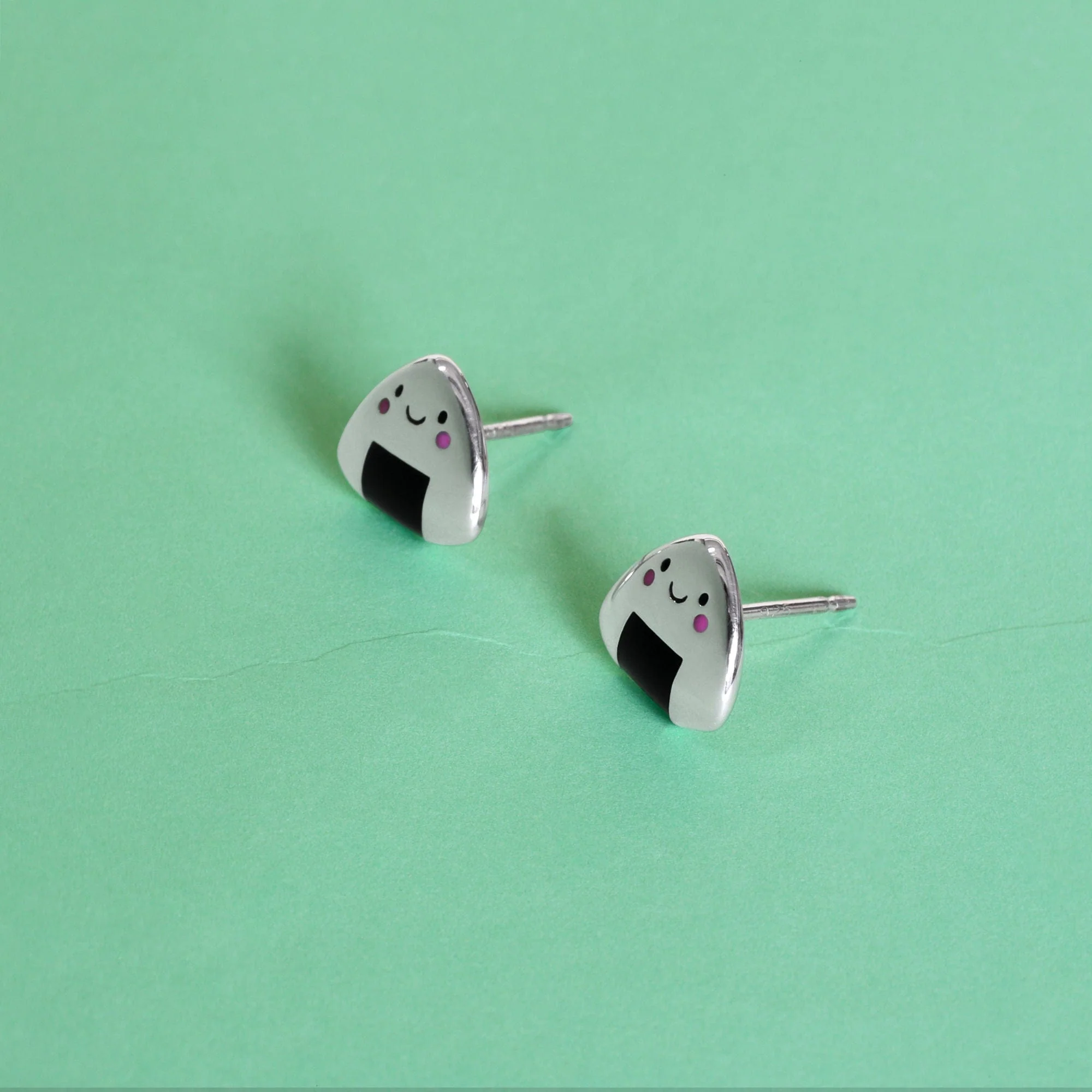 Happy Onigiri Sushi Stud Earrings - Image 7