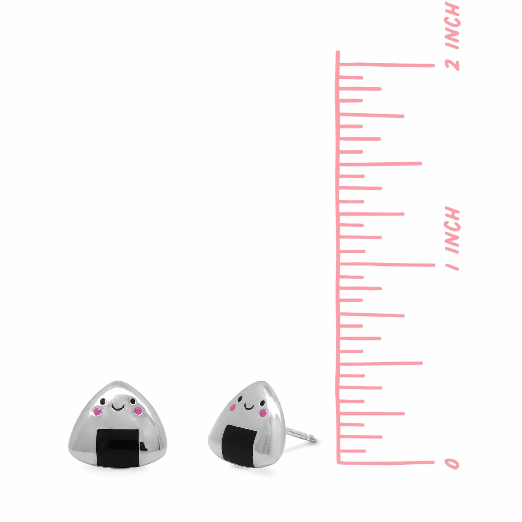 Happy Onigiri Sushi Stud Earrings - Image 8