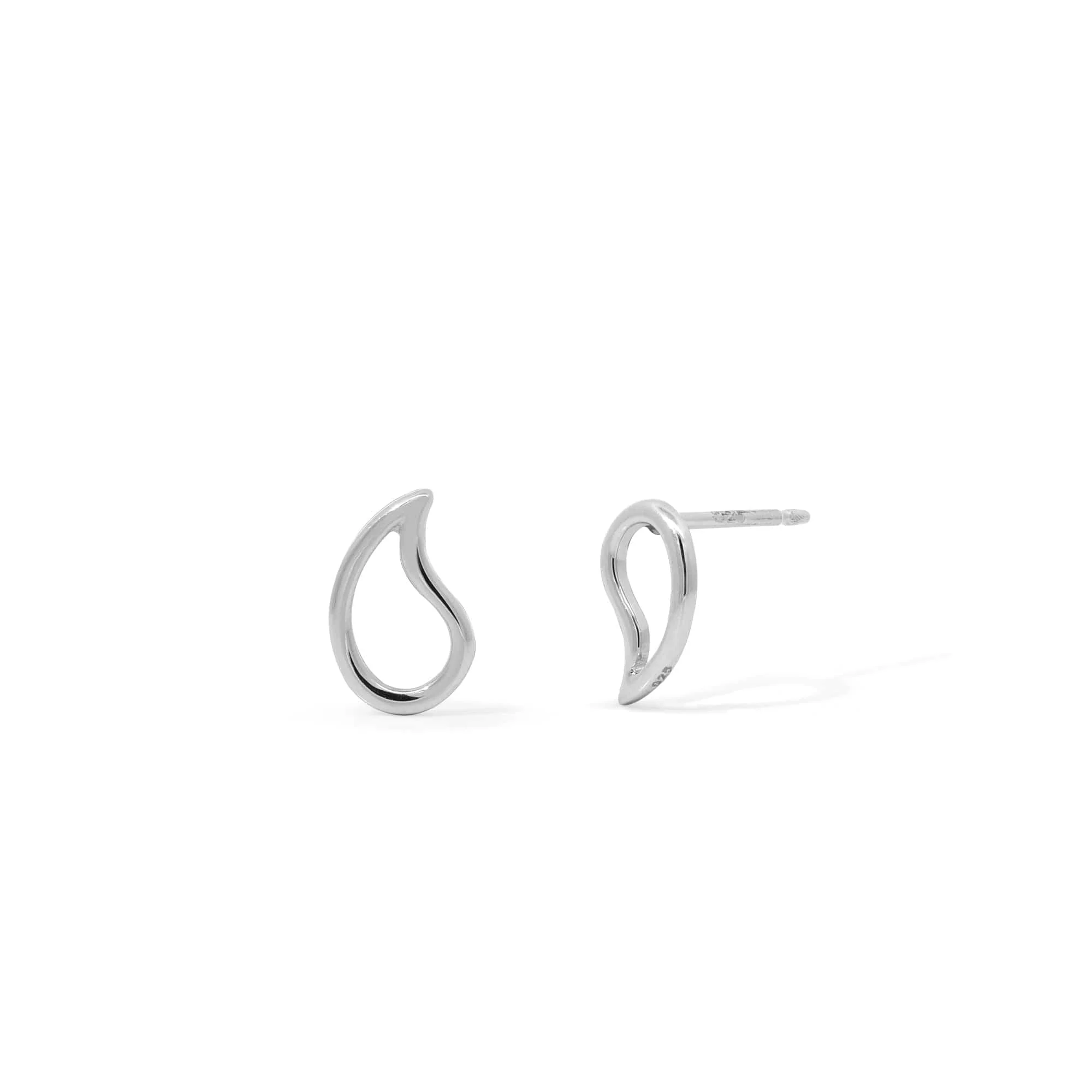 Cutout Water Droplet Studs