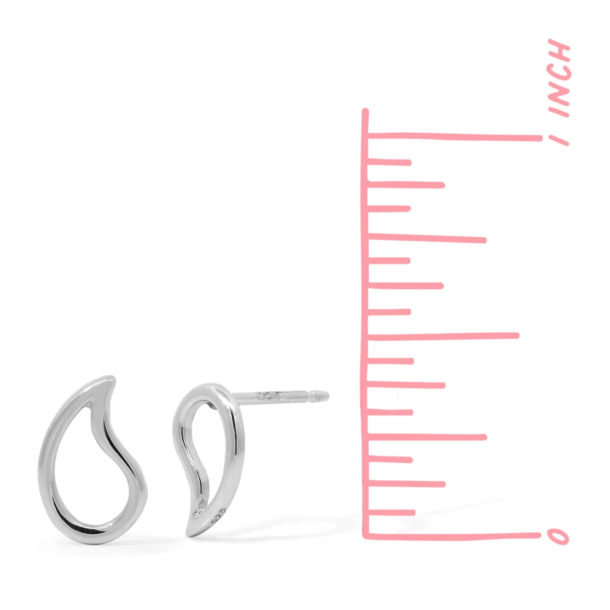 Cutout Water Droplet Studs - Image 4