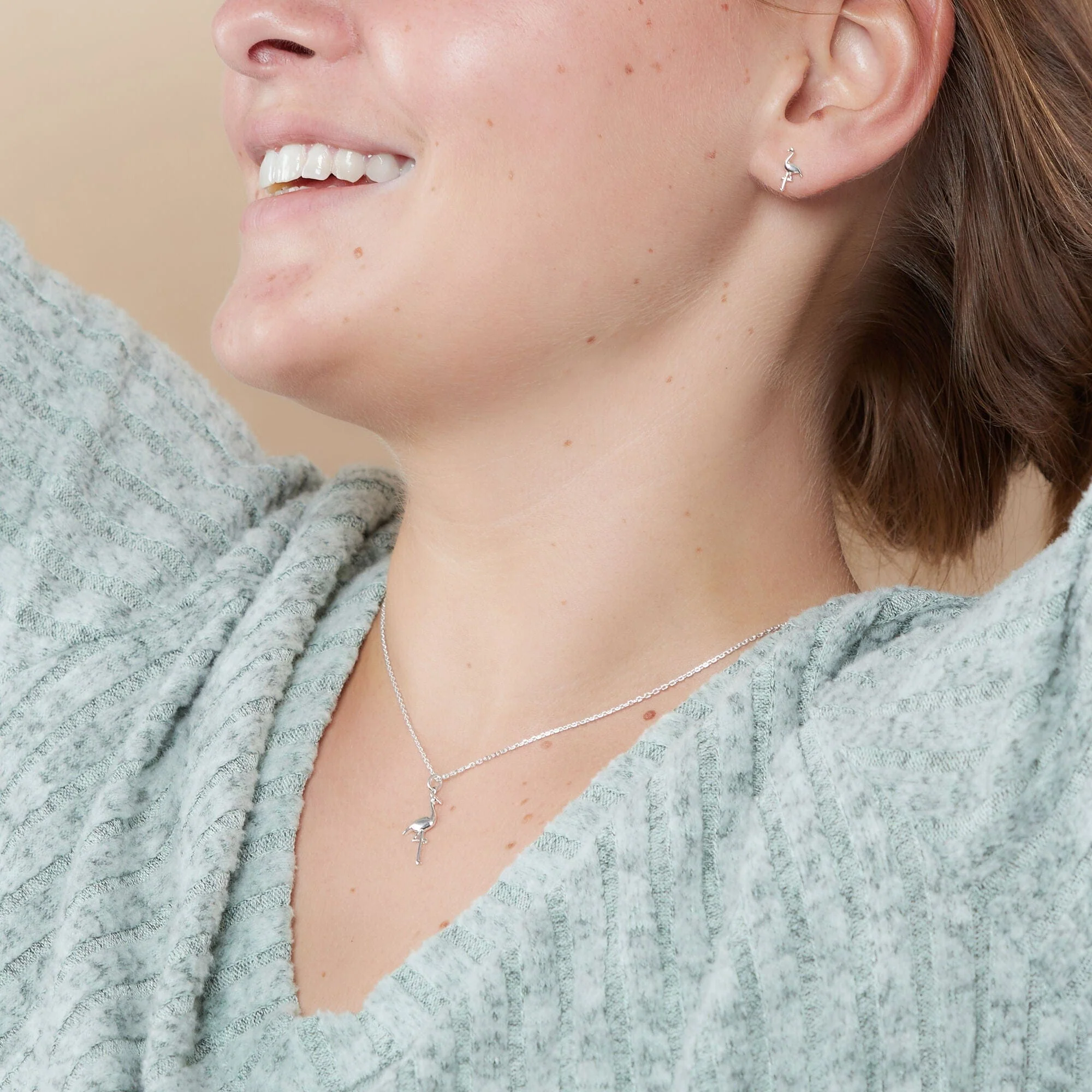 Dainty Flamingo Necklace - Image 2