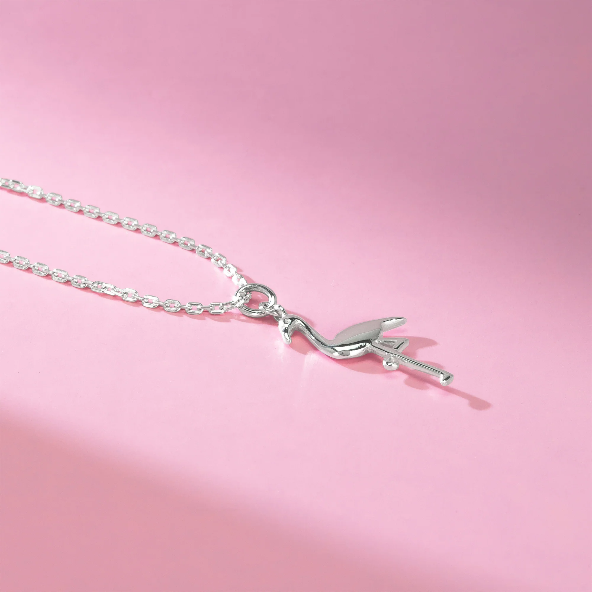 Dainty Flamingo Necklace - Image 3