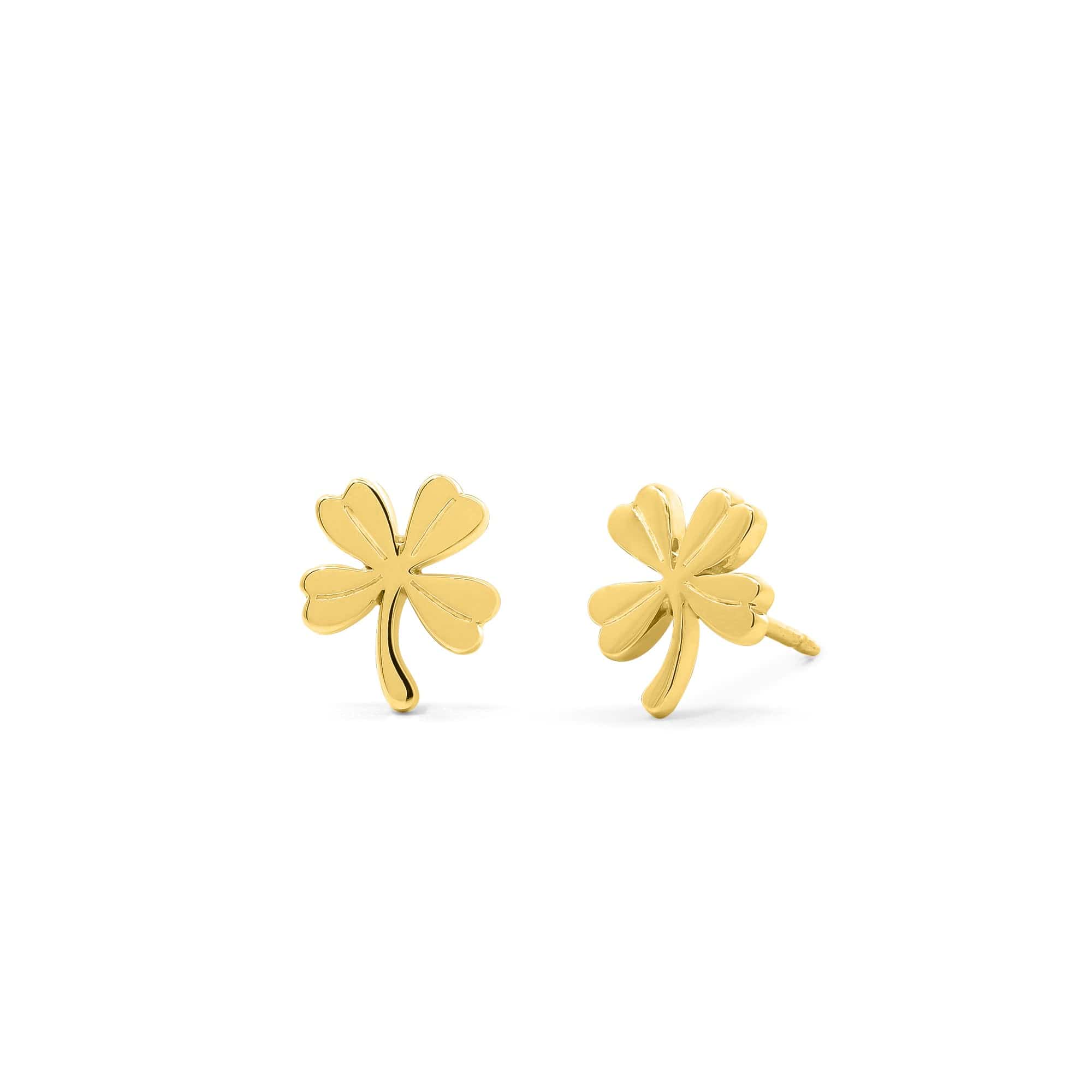 Dainty Lucky Four-Leaf Clover Studs - Image 5
