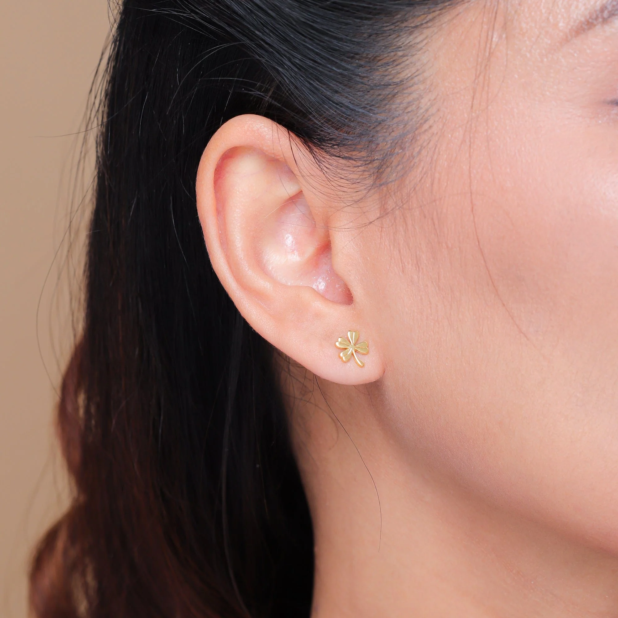 Dainty Lucky Four-Leaf Clover Studs - Image 6