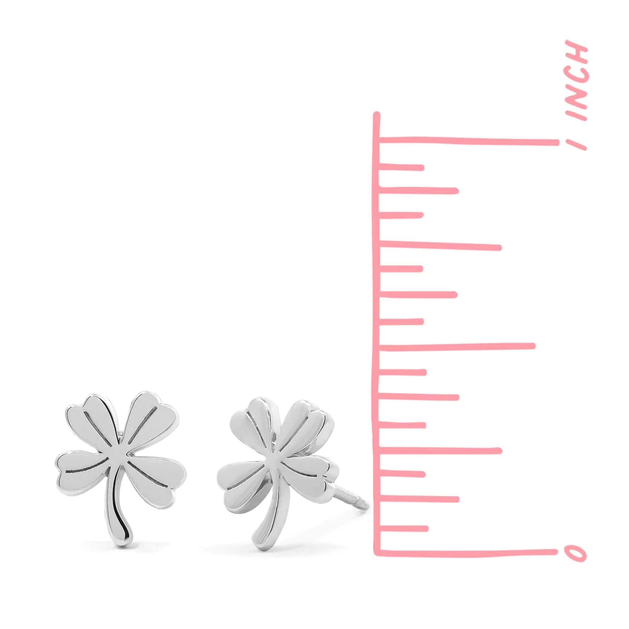 Dainty Lucky Four-Leaf Clover Studs - Image 8