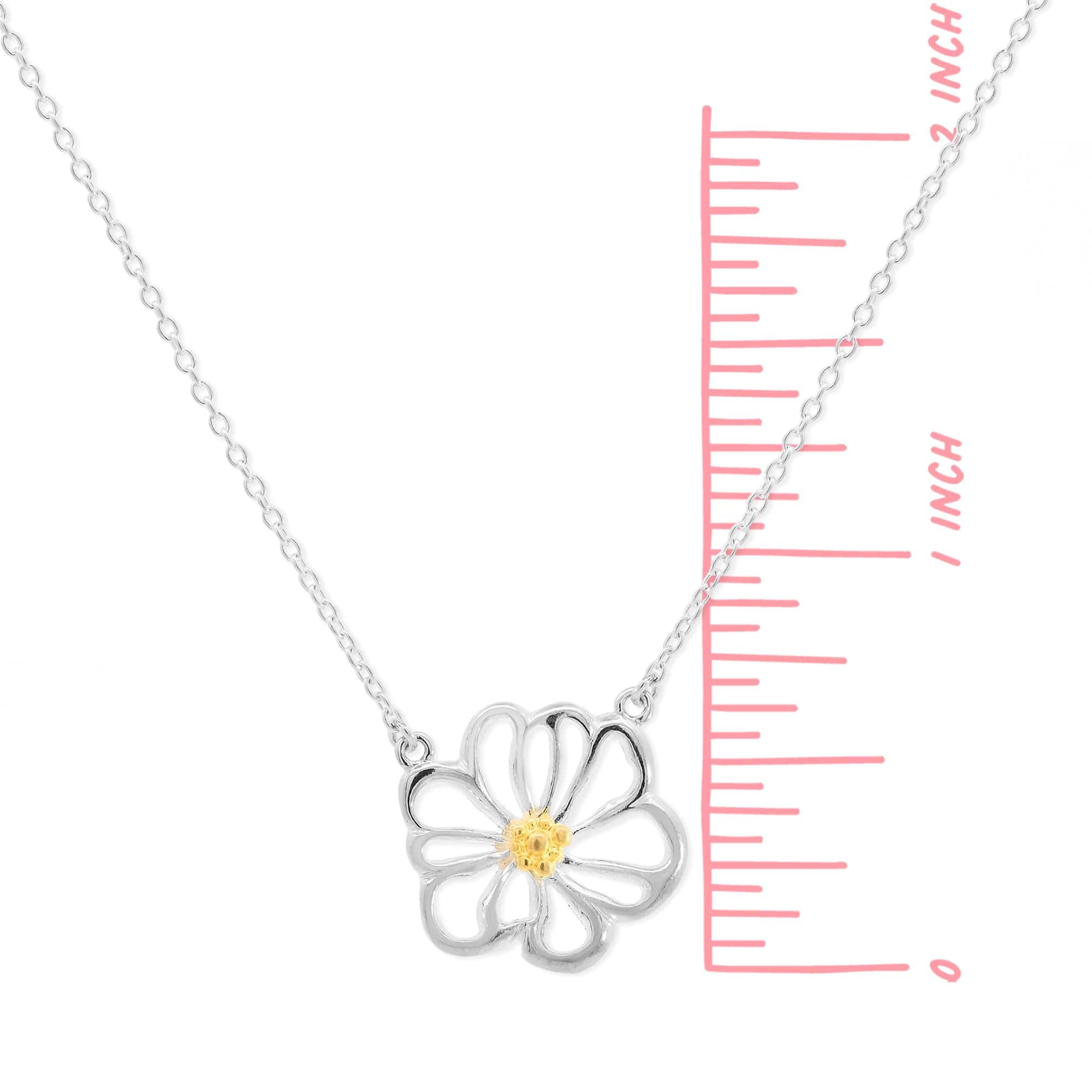 Daisy Flower Necklace with 14K Gold - Image 4