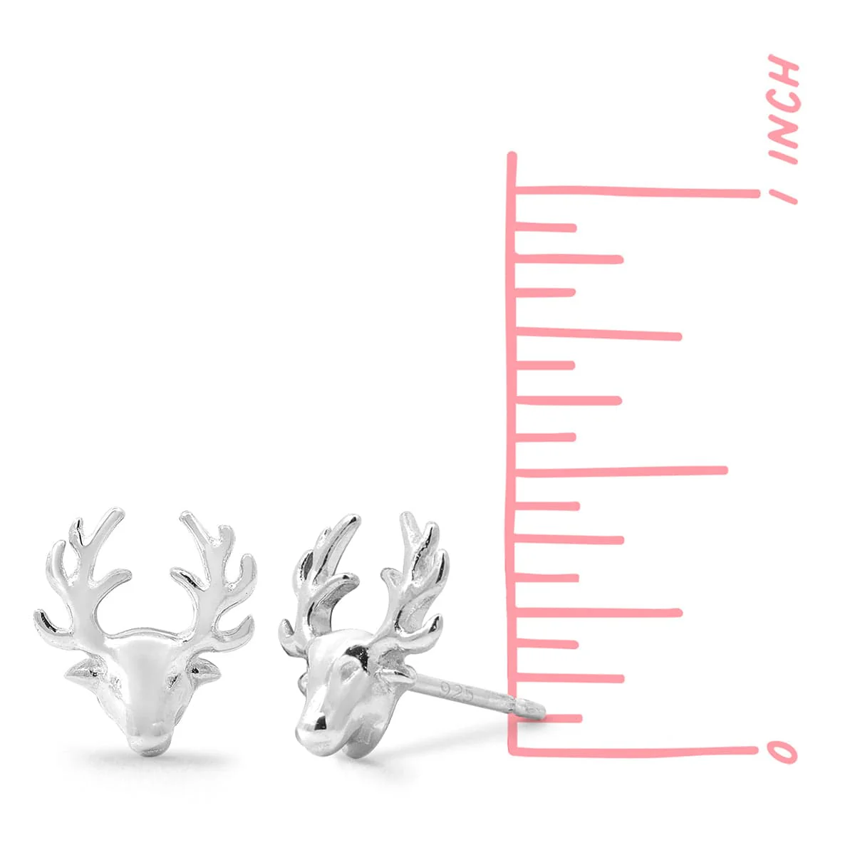 Deer Head Stud Earrings - Image 5