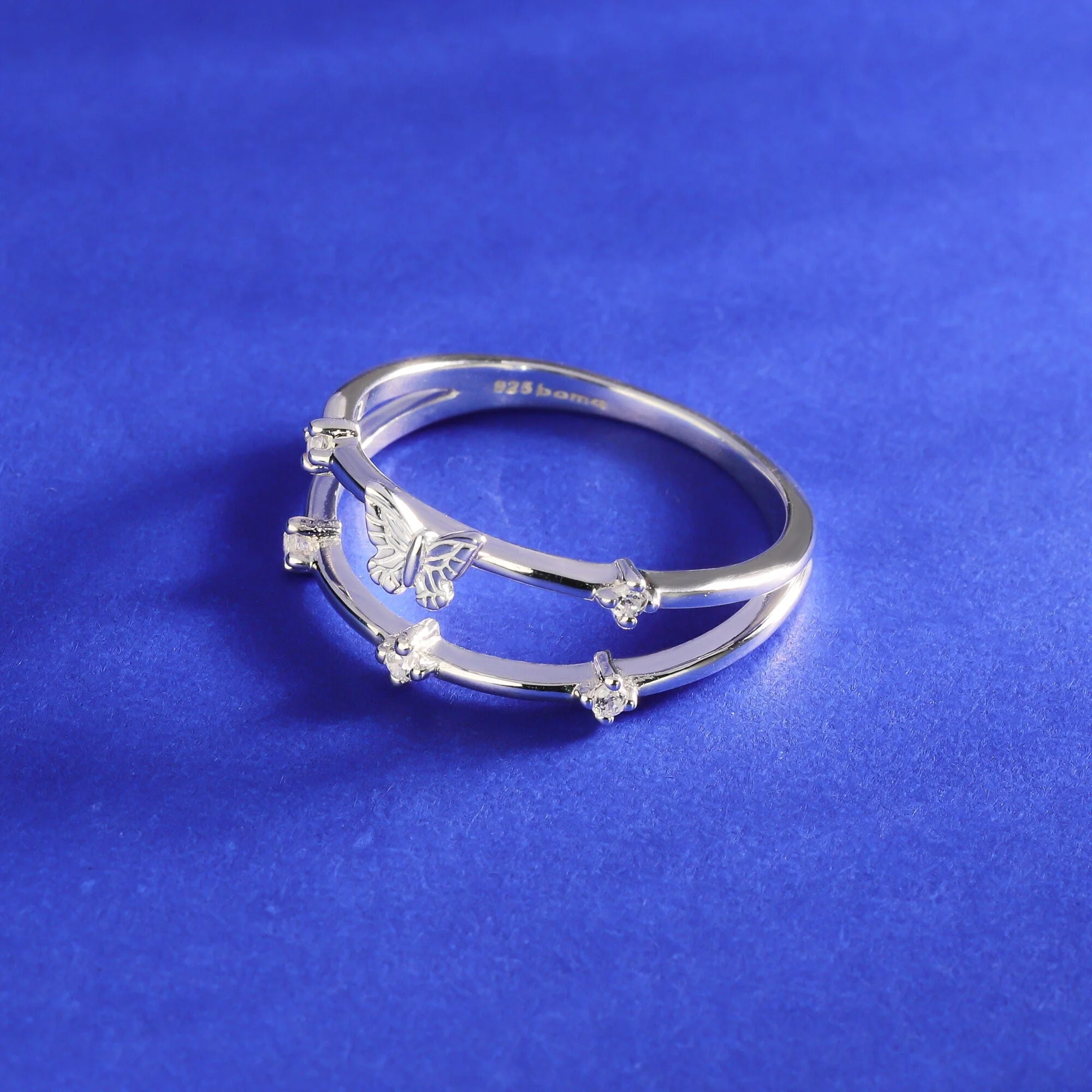 Delicate Duo Monarch Butterfly Ring - Image 3