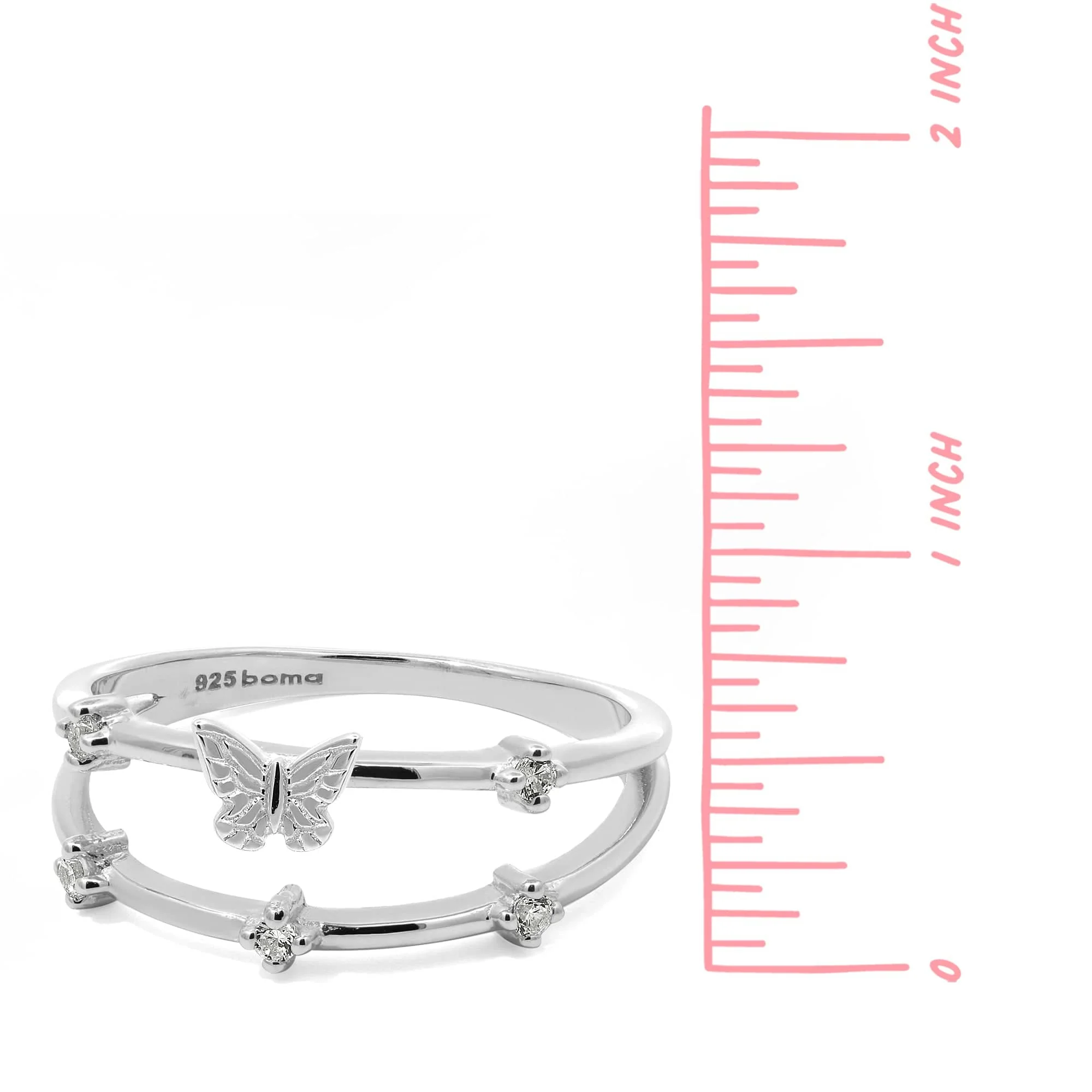 Delicate Duo Monarch Butterfly Ring - Image 5