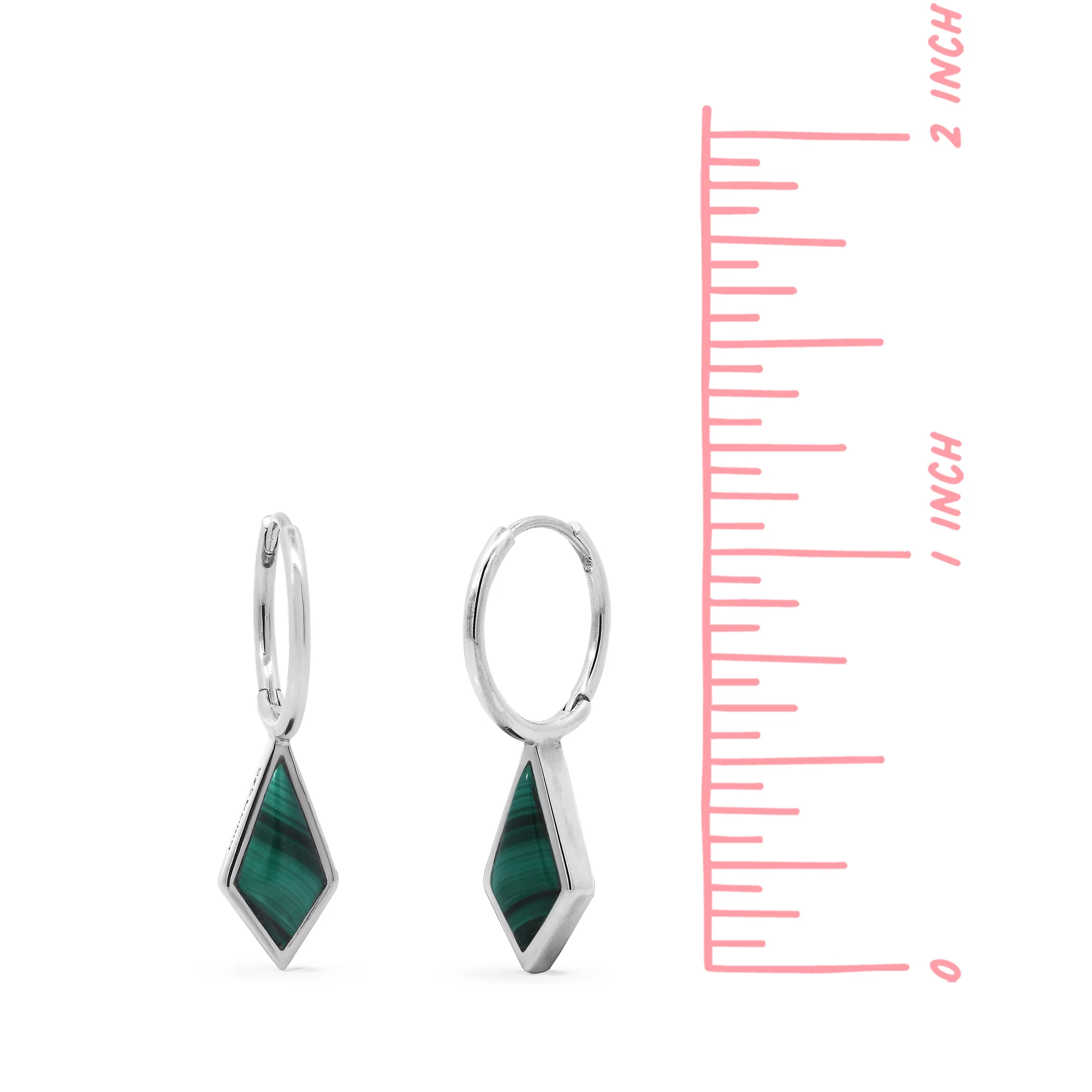 Diamond Drop Huggie Hoops with Stone - Image 7