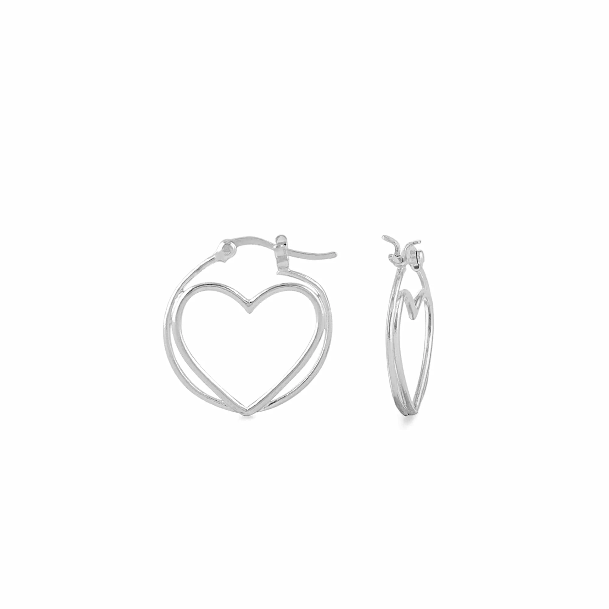 Double Heart Hoops - Image 2