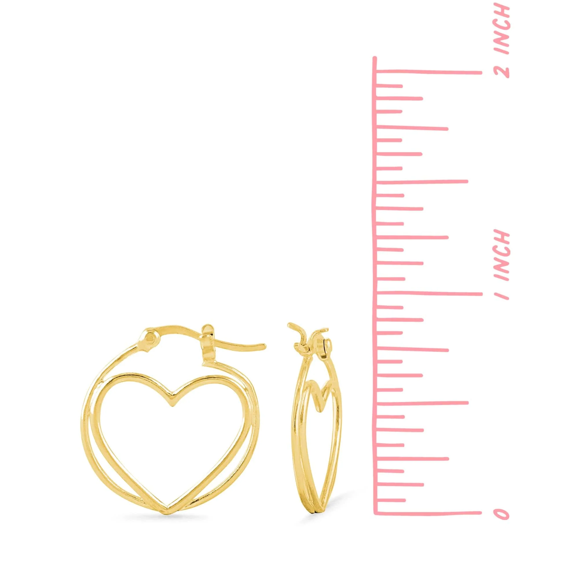 Double Heart Hoops - Image 5
