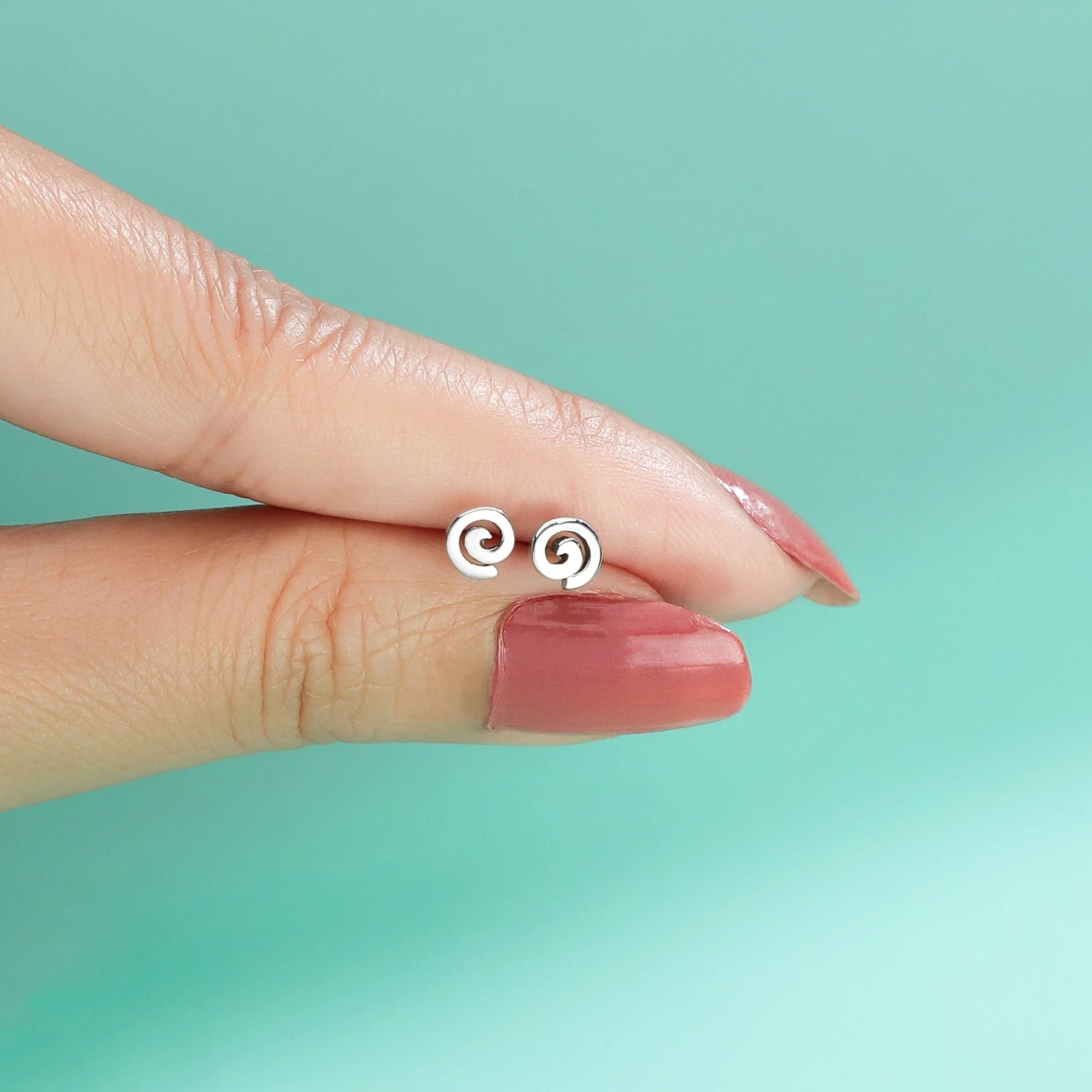 Essential Spiral Stud Earrings - Image 3