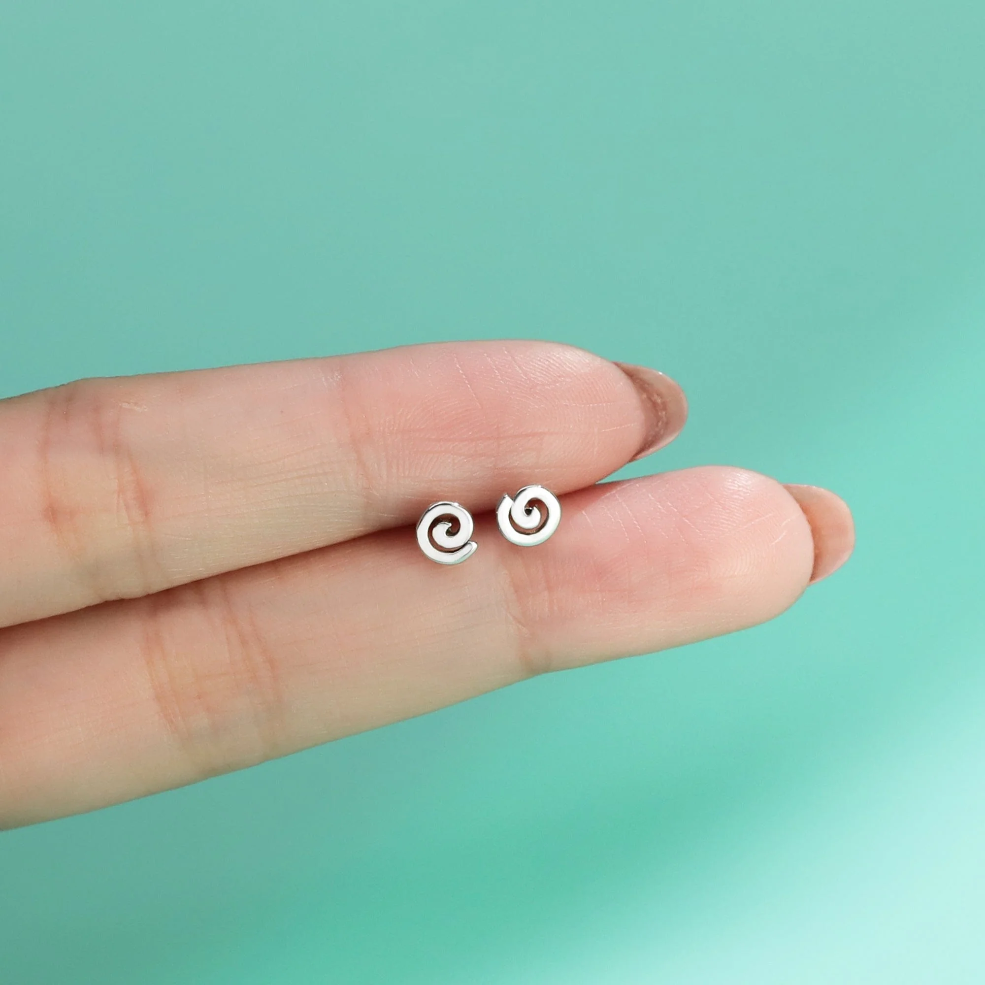 Essential Spiral Stud Earrings - Image 4