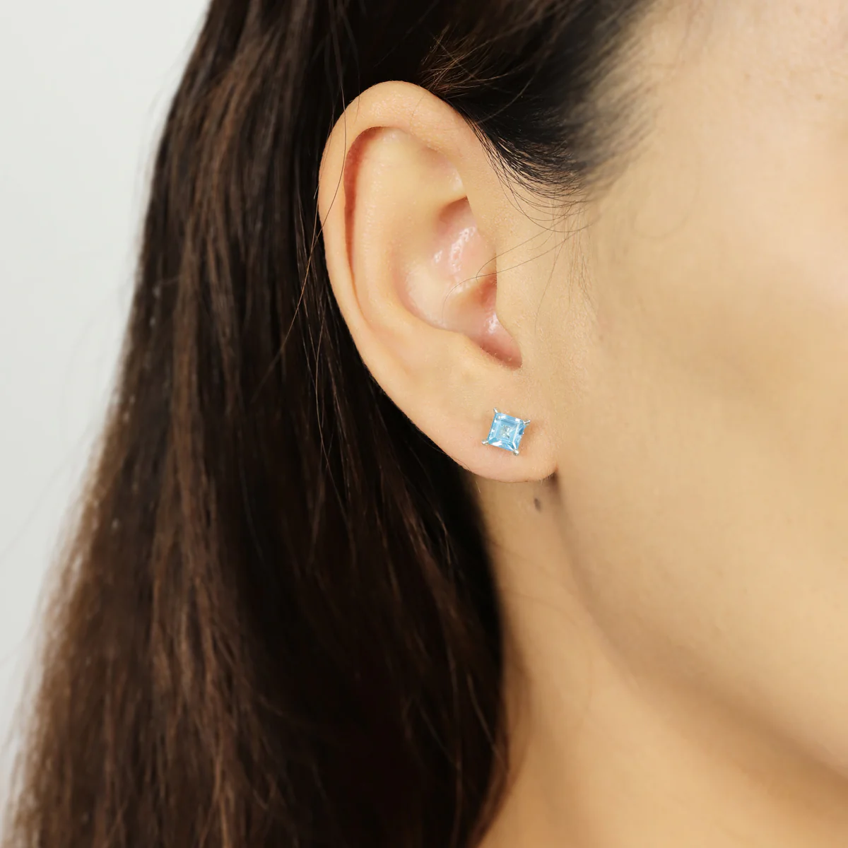 Square Gemstone Studs - Image 2