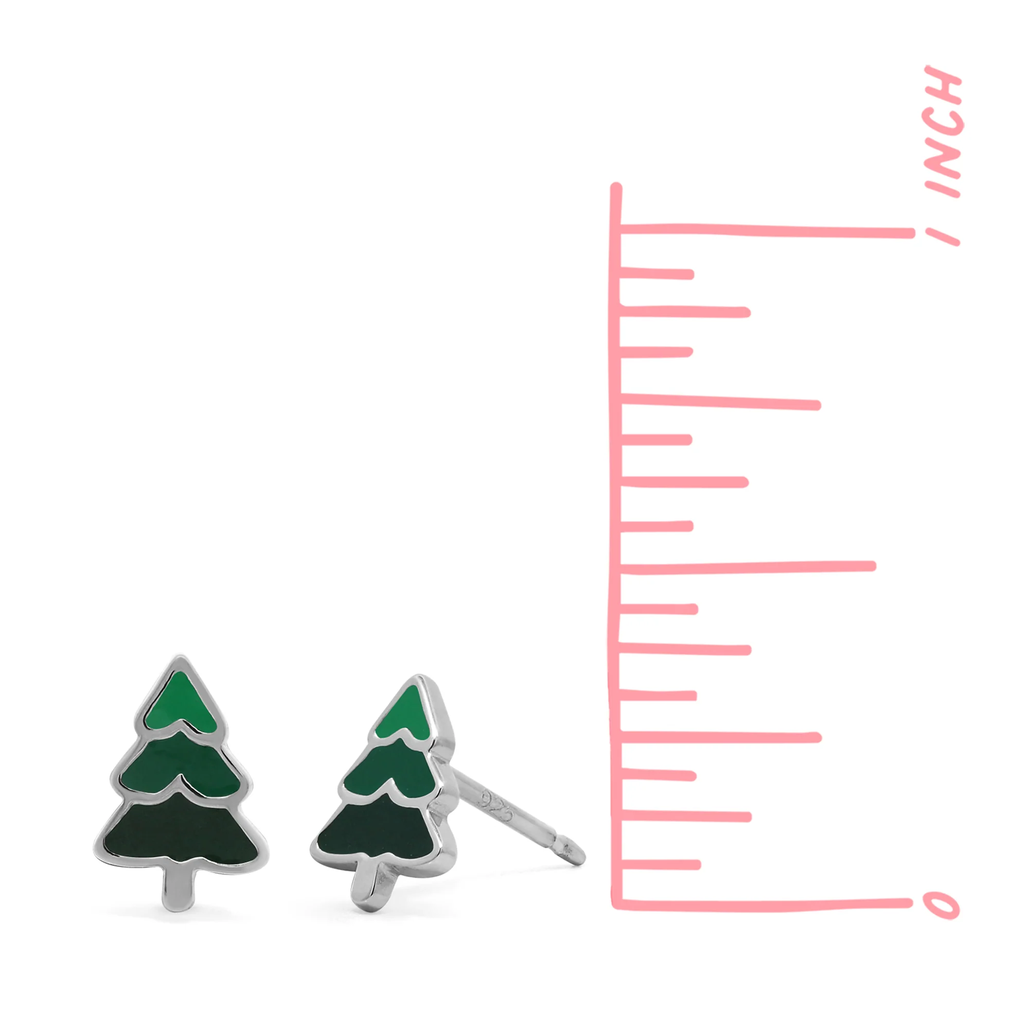 Evergreen Pine Tree Studs - Image 4