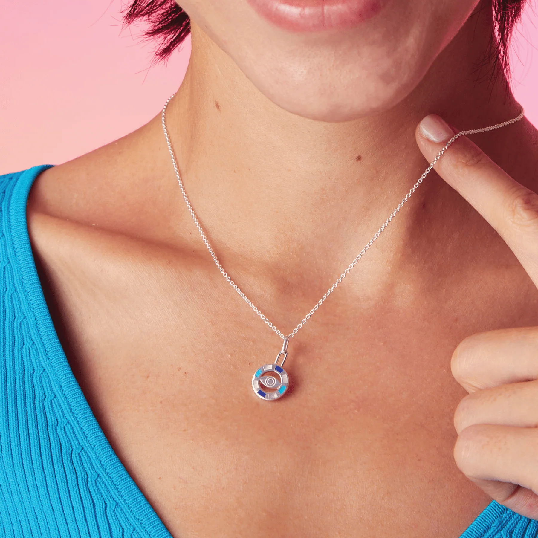 Evil Eye of Protection Charm Necklace - Image 4