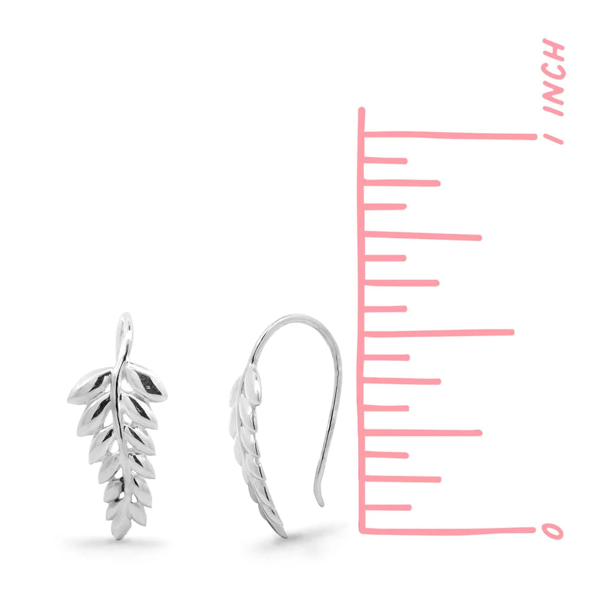 Fern Hoop Earrings - Image 3