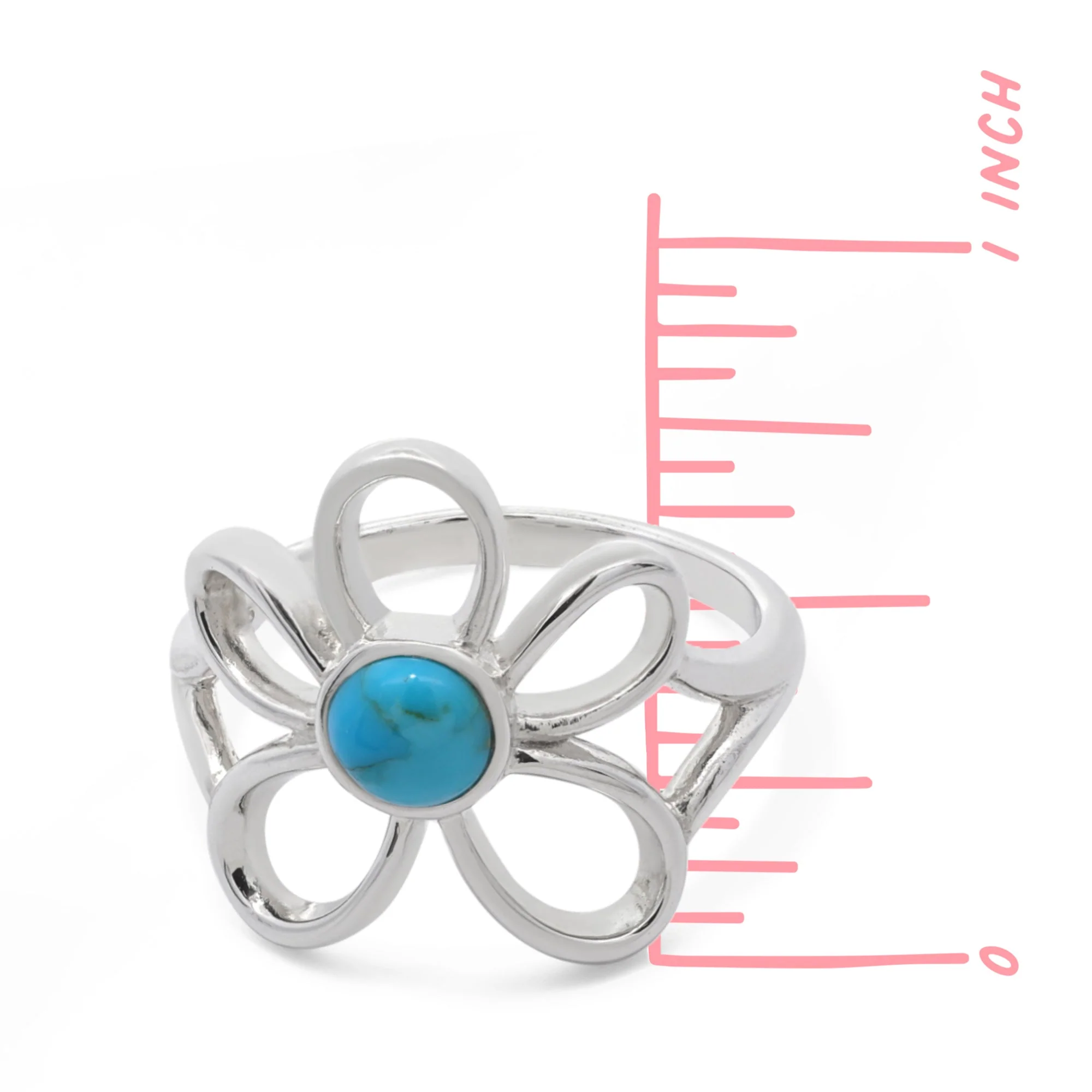 Floral Bloom Ring with Stone - Image 8