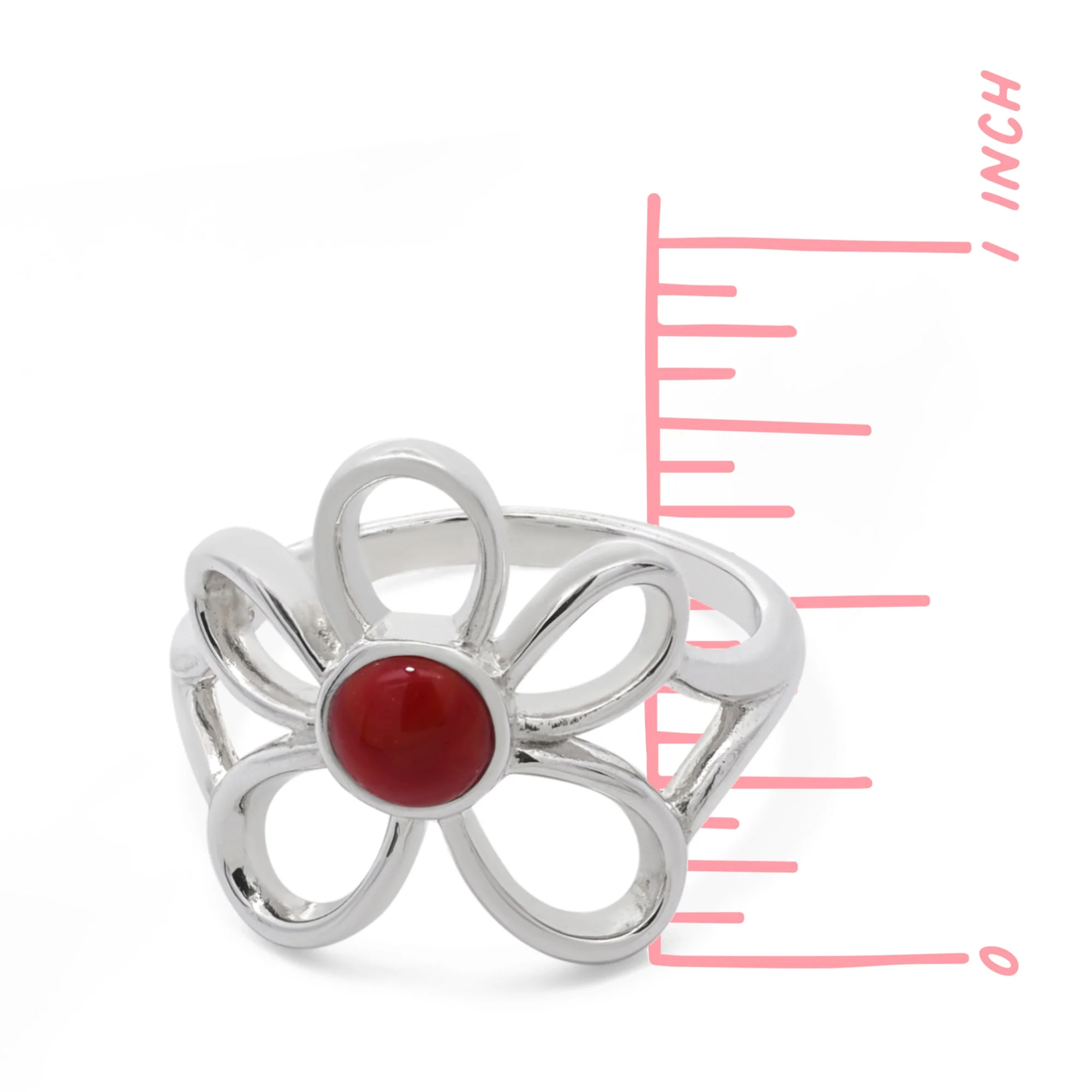 Floral Bloom Ring with Stone - Image 9