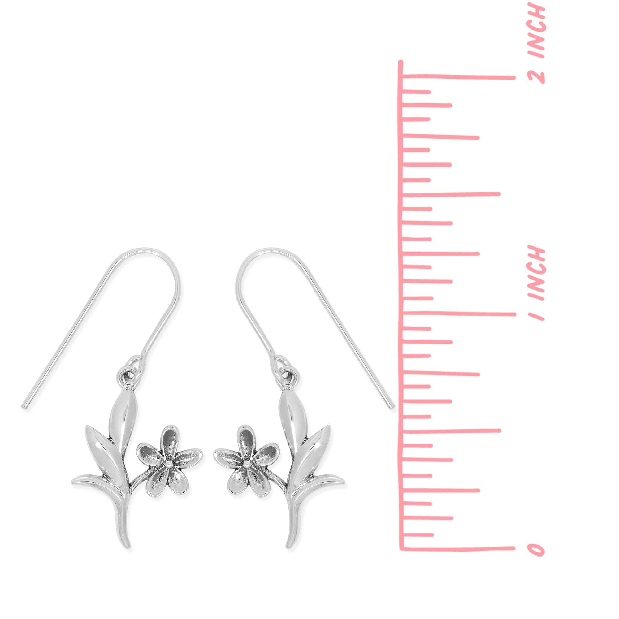 Floral Blossom Drop Earrings - Image 3