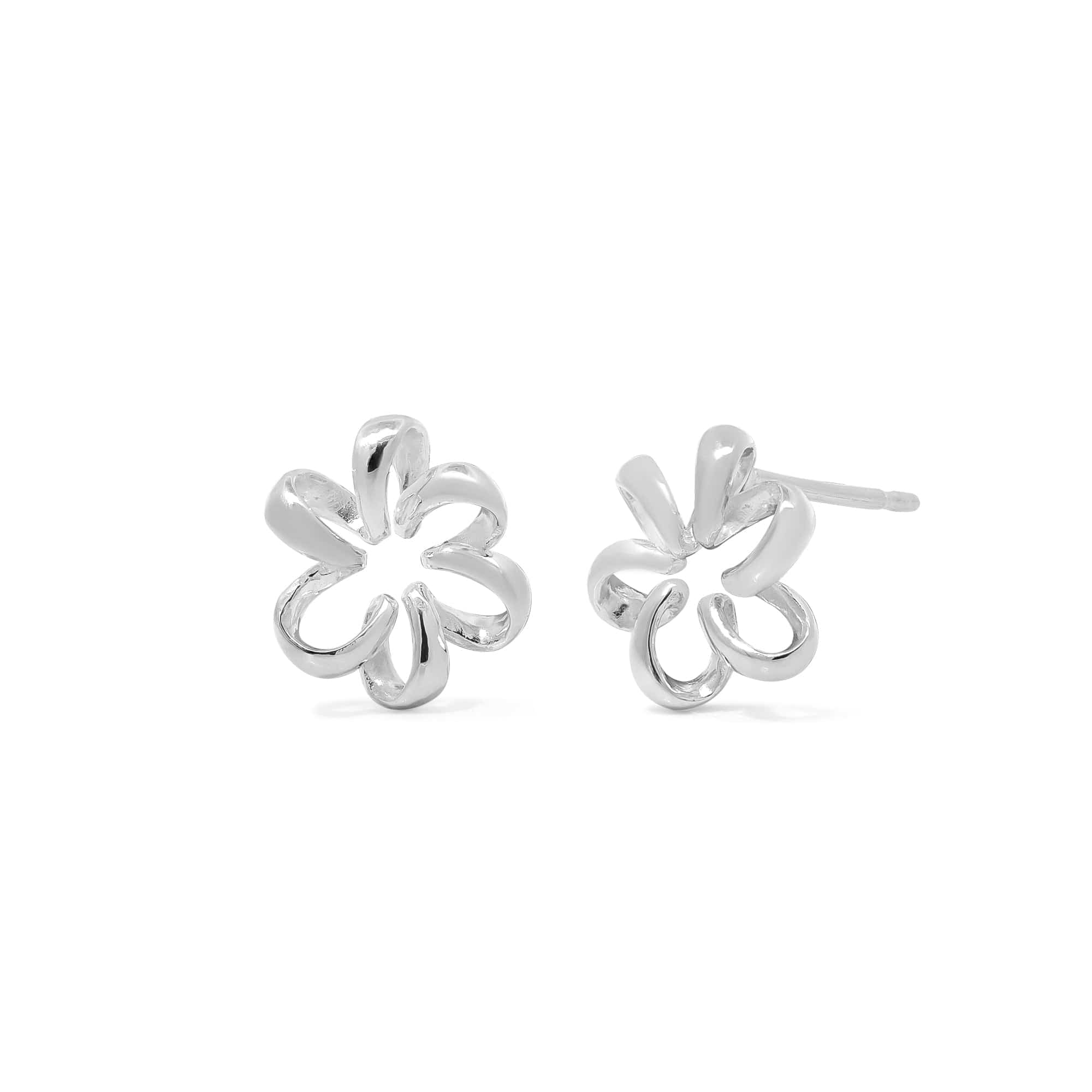 Floral Curly Earring Studs