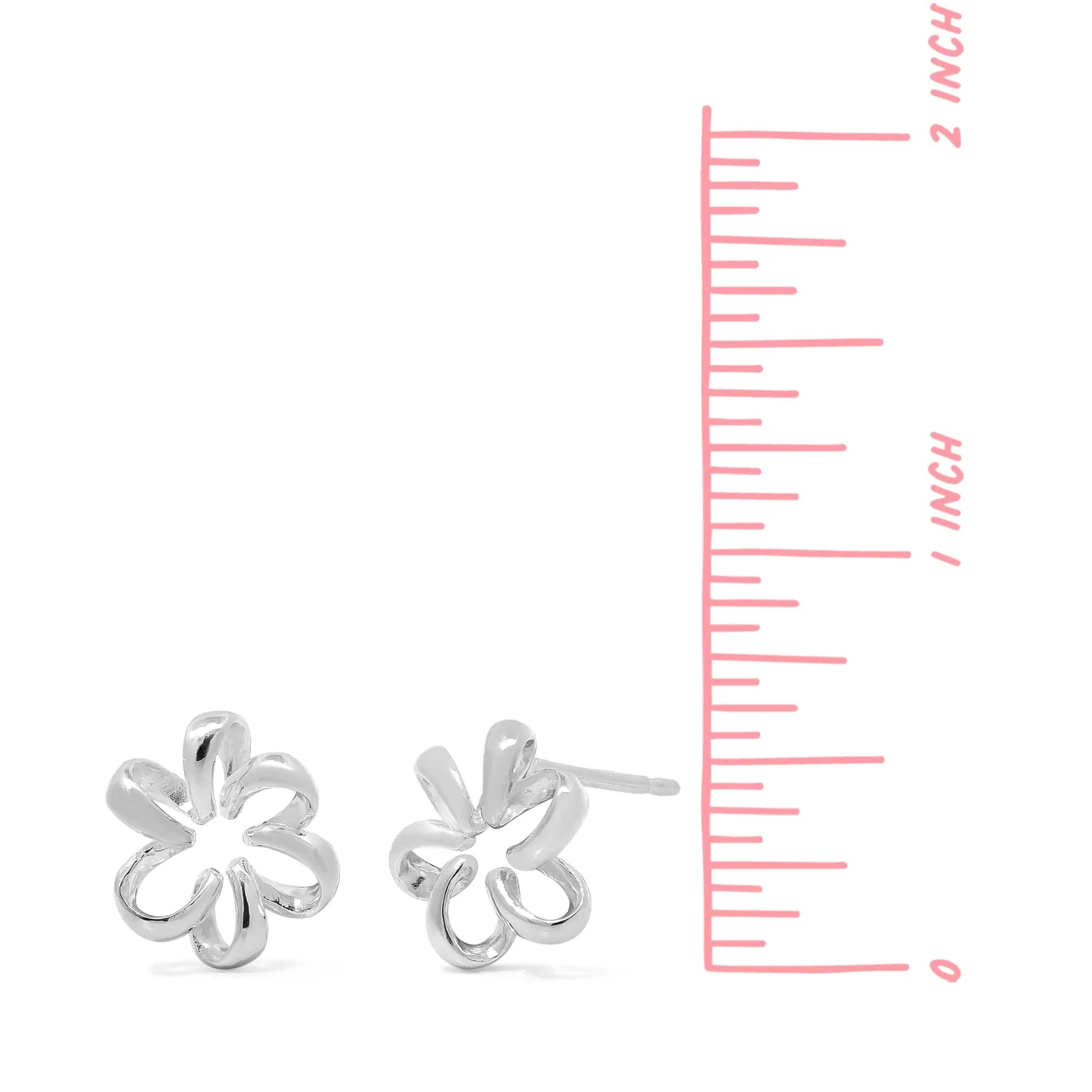 Floral Curly Earring Studs - Image 5