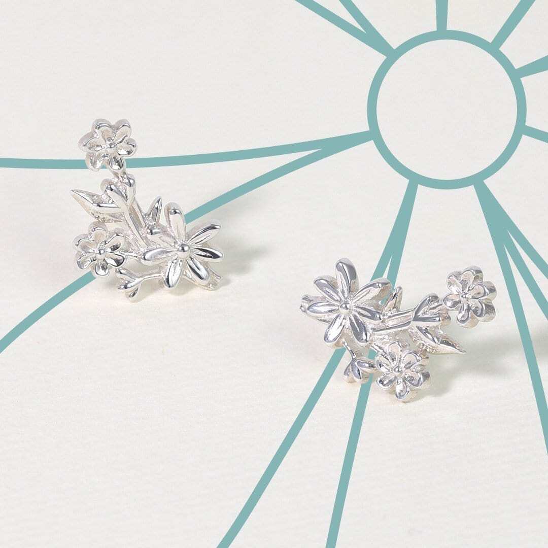 Flower Bouquet Stud Earrings - Image 4