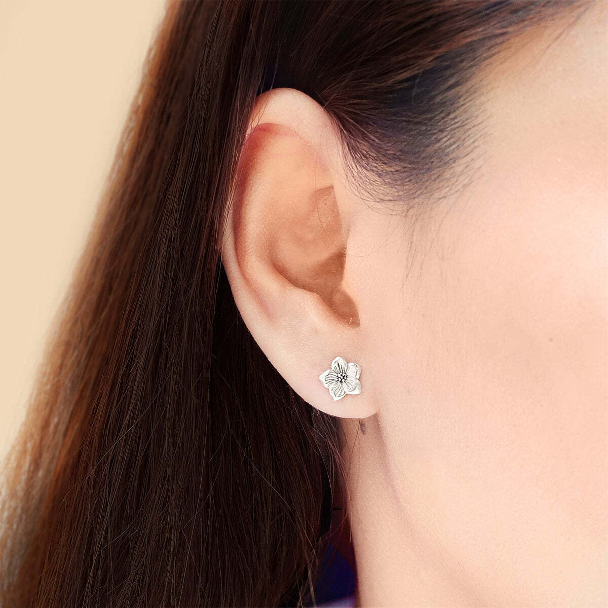 Flower Stud Earrings - Image 2