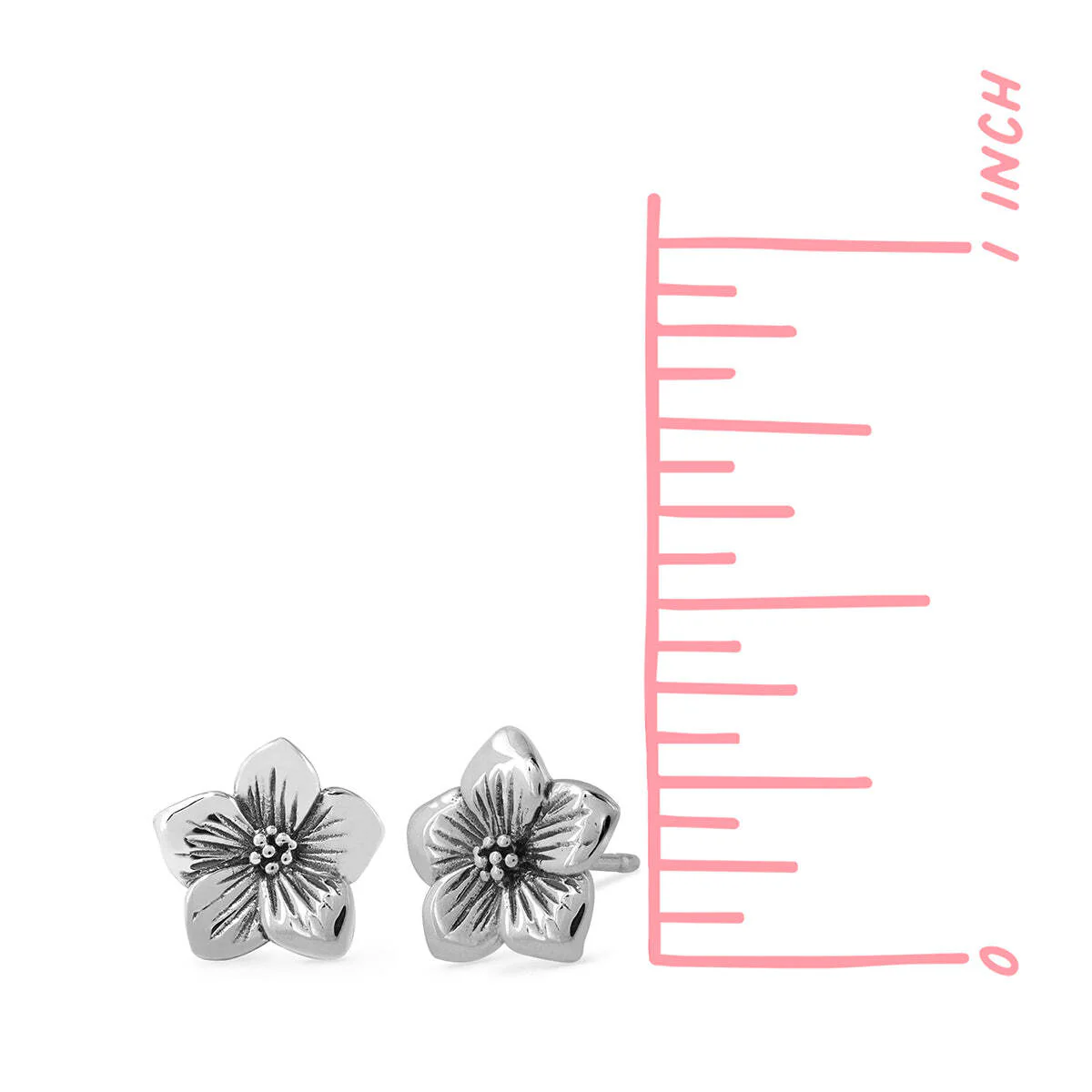 Flower Stud Earrings - Image 3