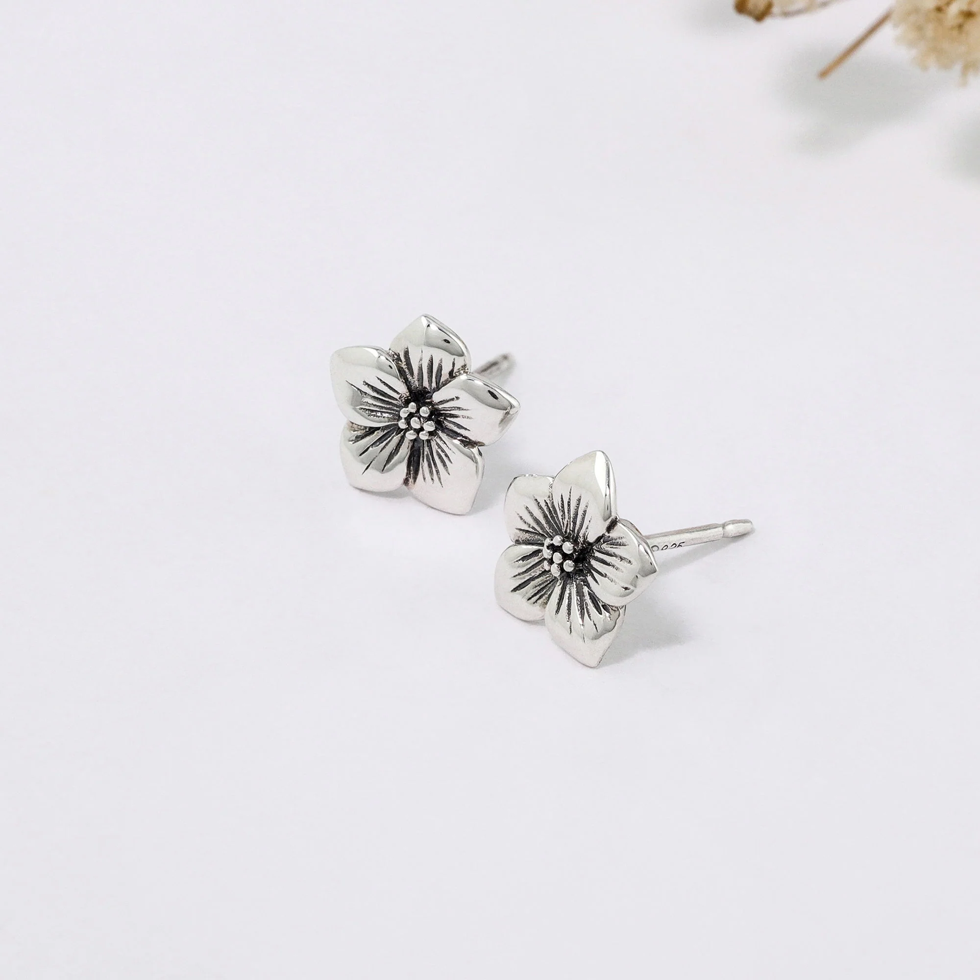 Flower Stud Earrings - Image 4