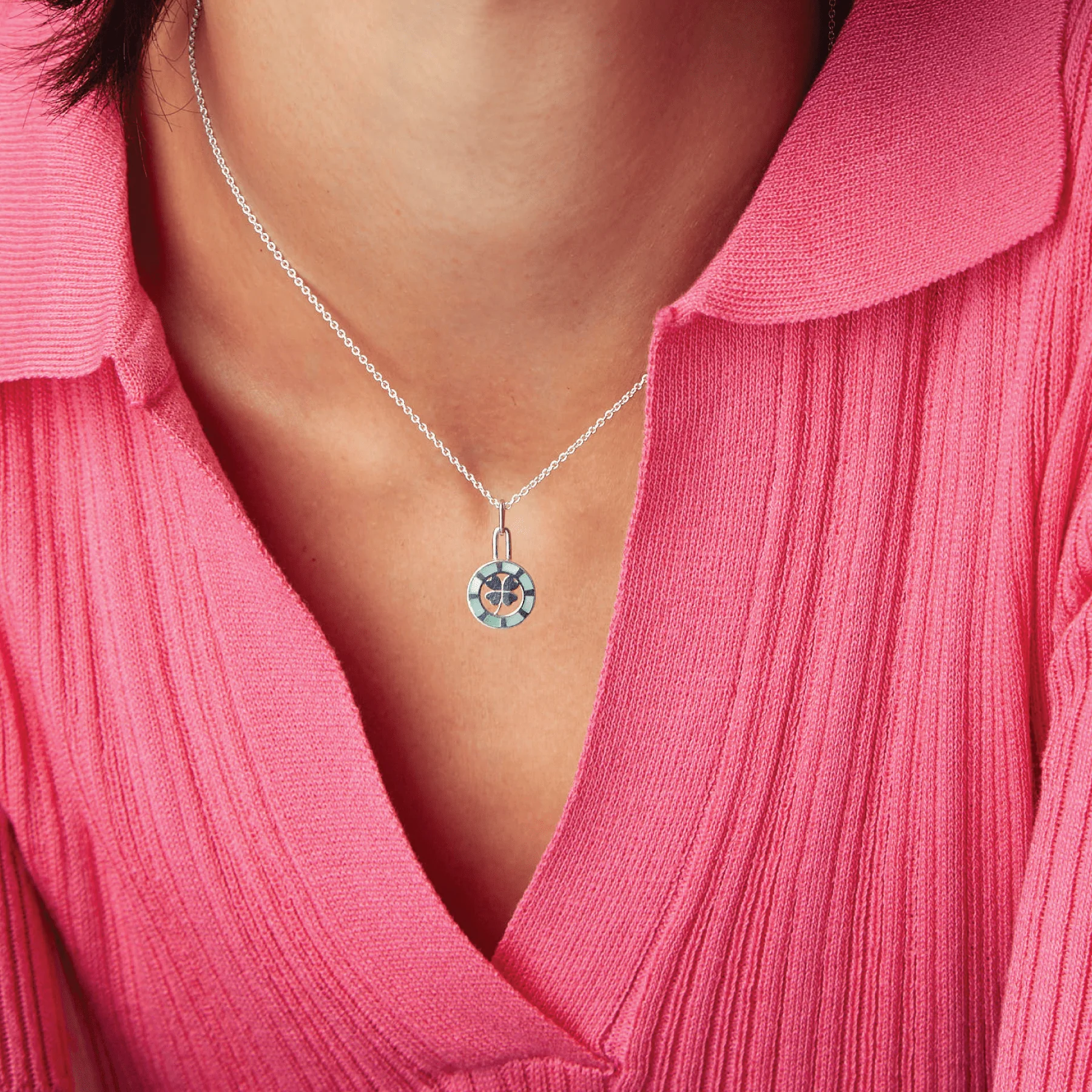 Four-Leaf Clover of Fortune Charm Necklace - Image 6