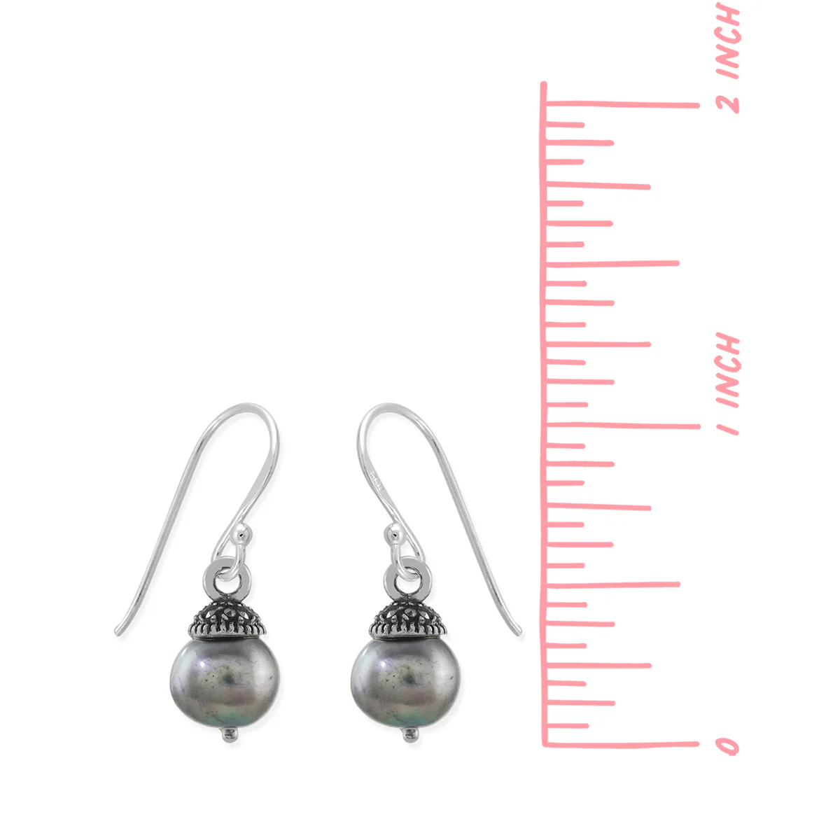 Pearl Dangle Earrings - Image 3