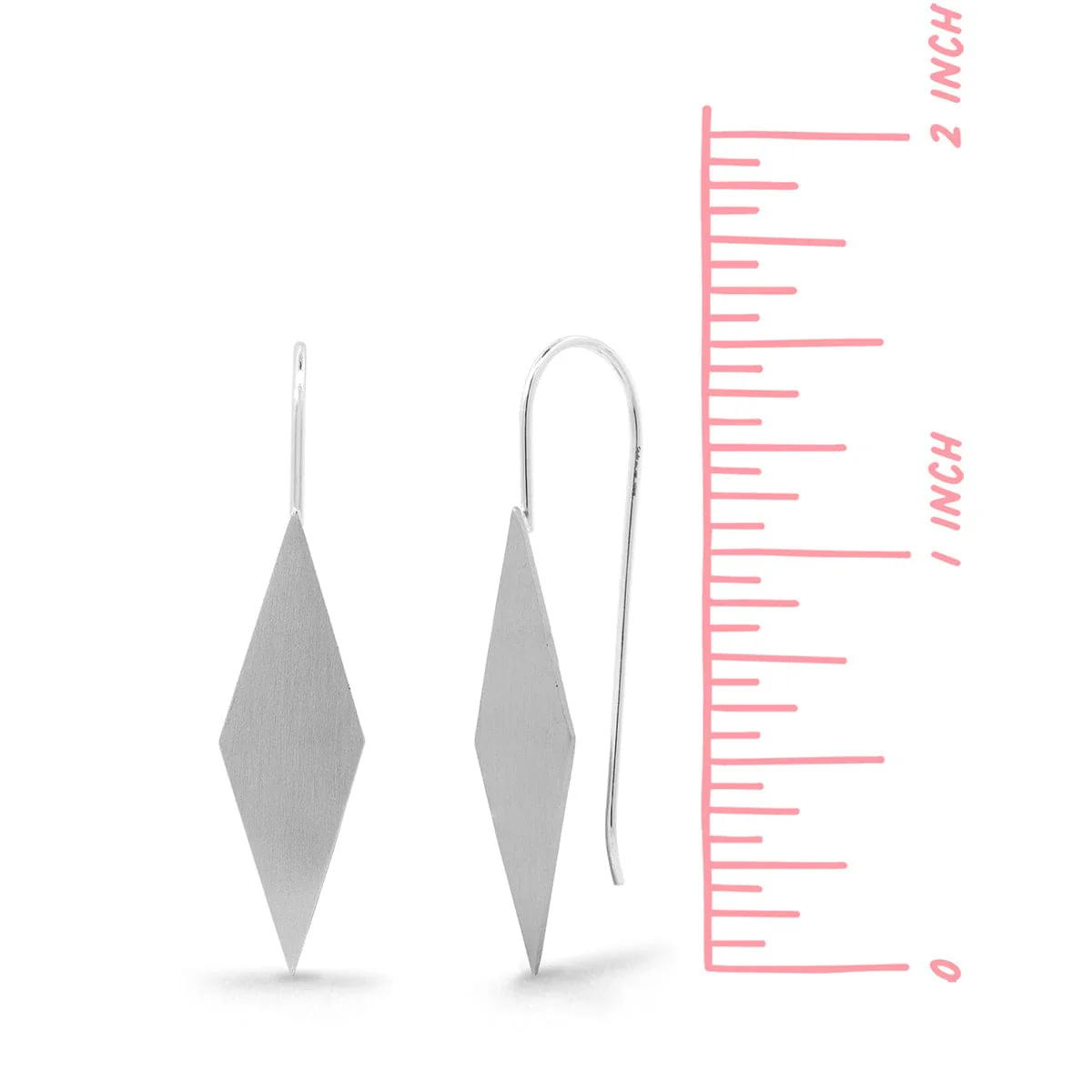 Geometric Rhombus Shape Earrings - Image 3