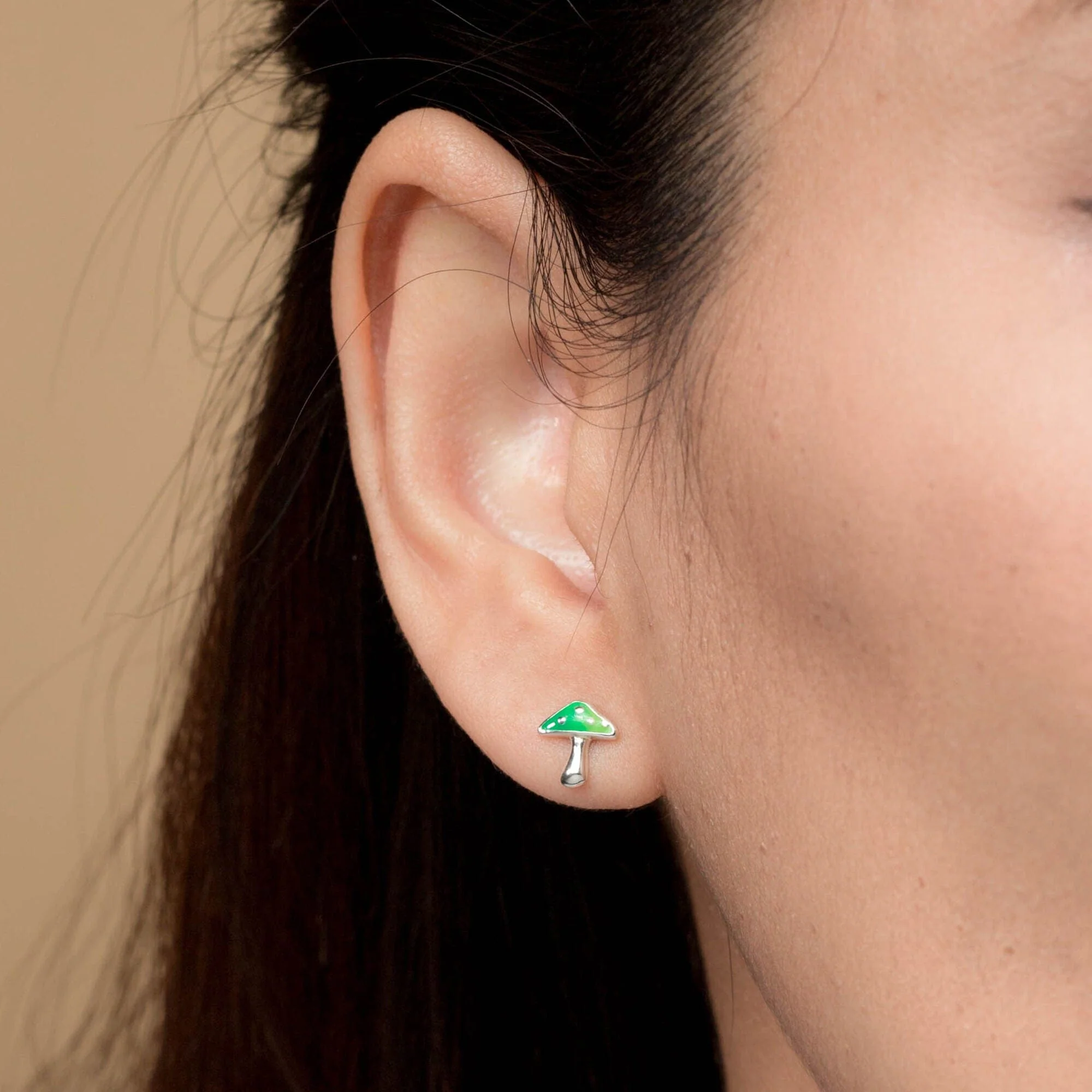 Green Aura Mushroom Studs - Image 2