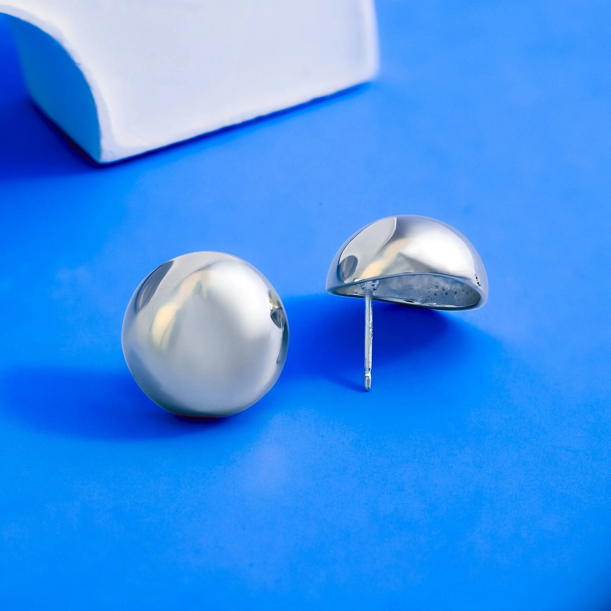 Half Ball Earrings - Image 4