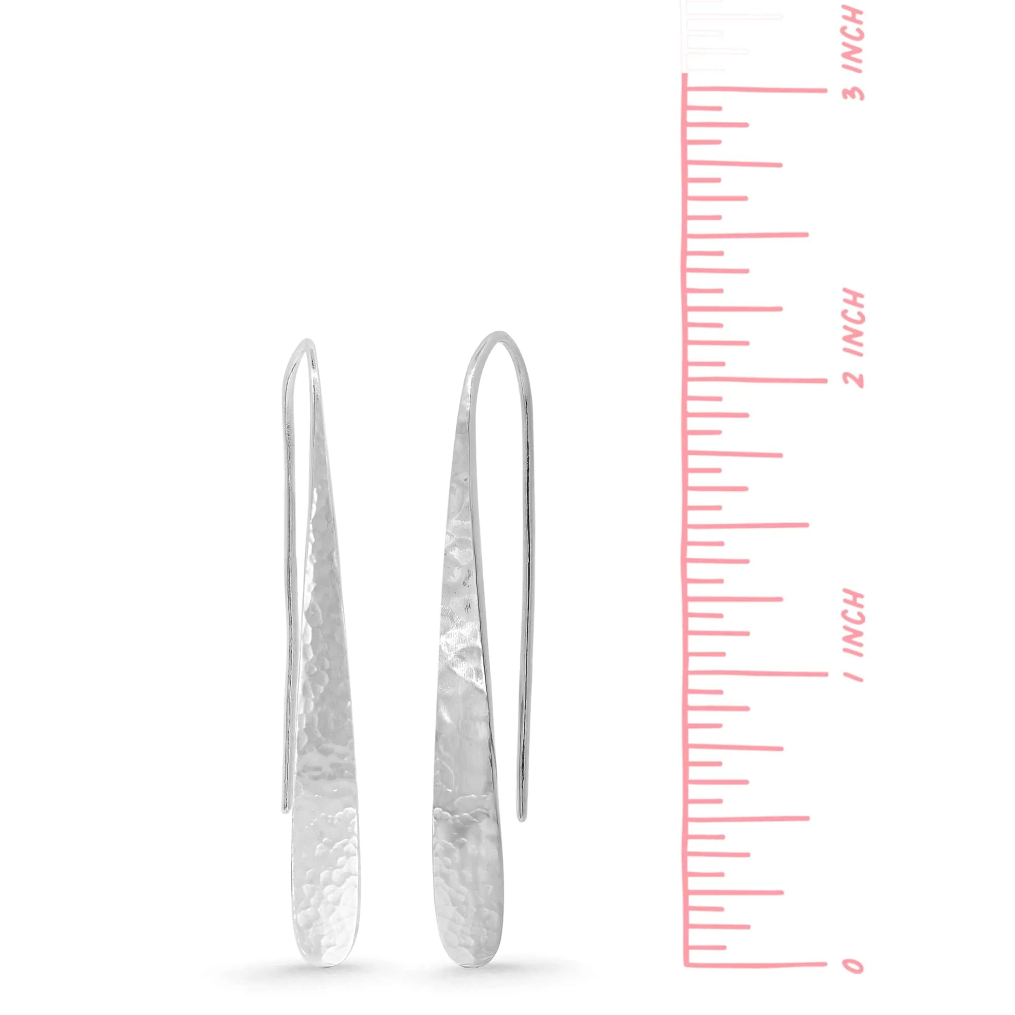 Hammered Long Pull Throughs Hoops - Image 4