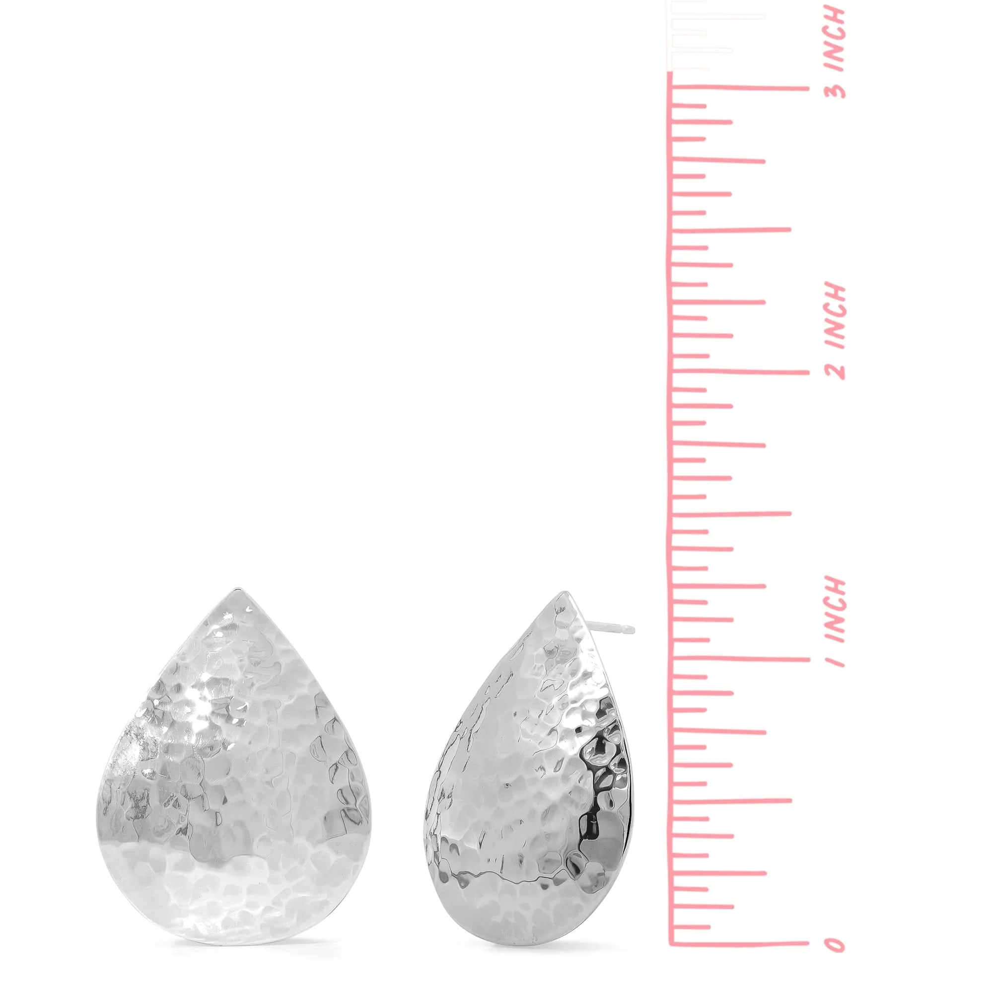 Hammered Teardrop Earrings - Image 5