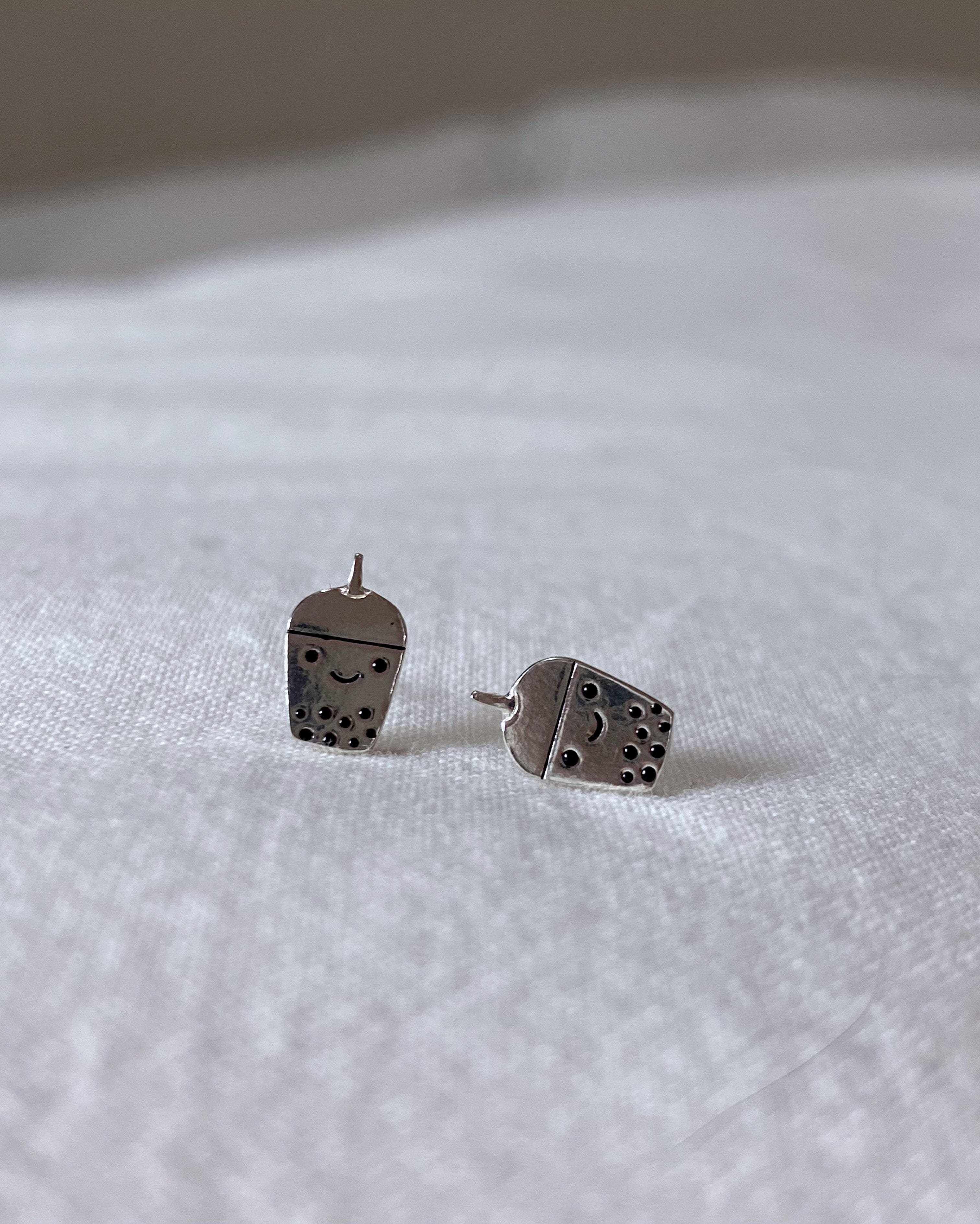Happy Boba Tea Studs - Image 3