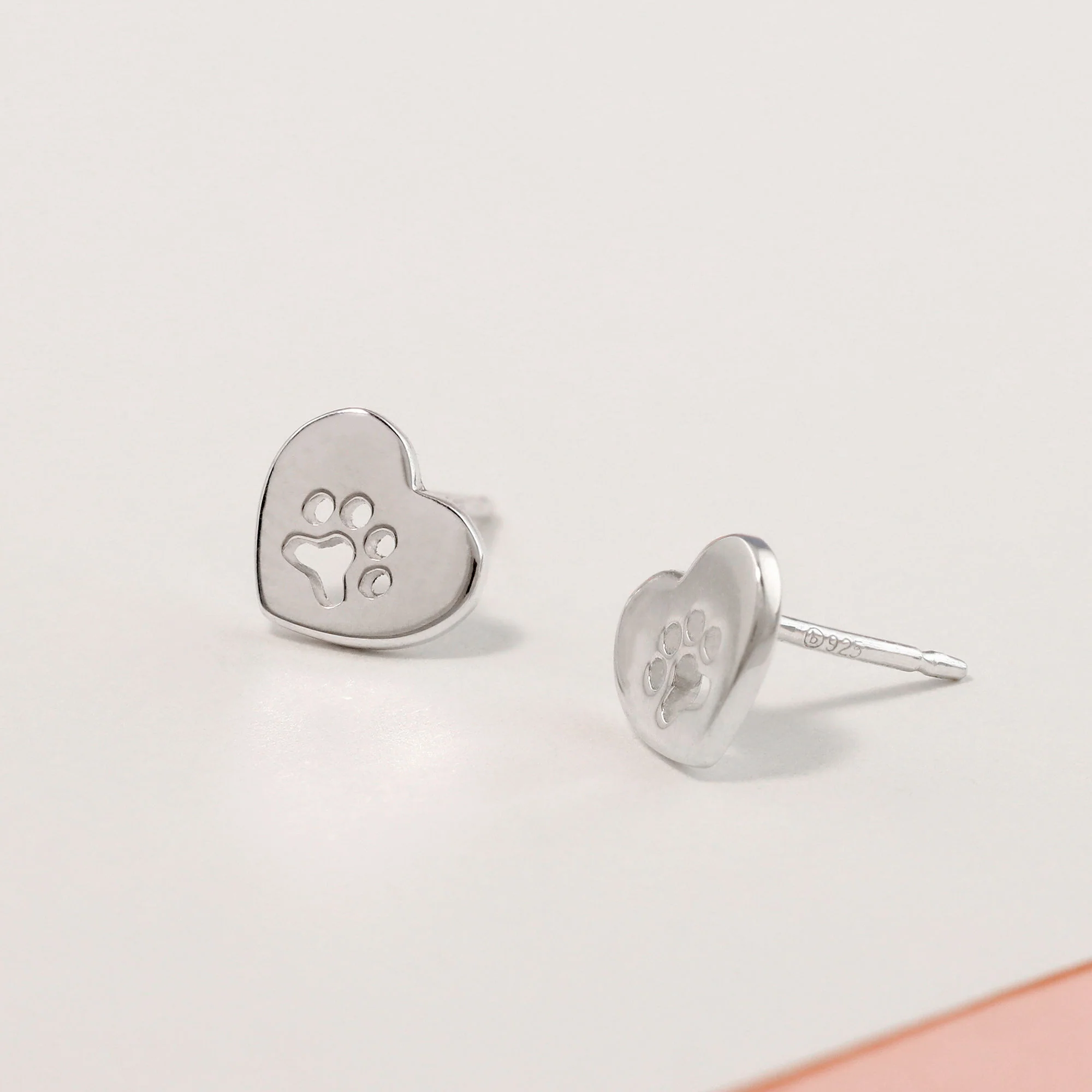 Heart Dog Paw Studs - Image 3