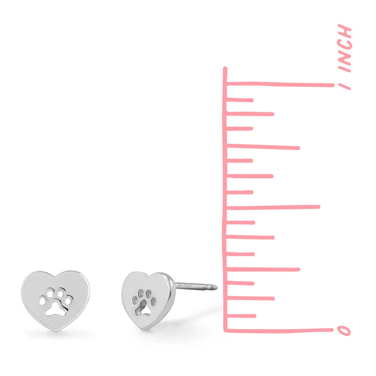 Heart Dog Paw Studs - Image 7