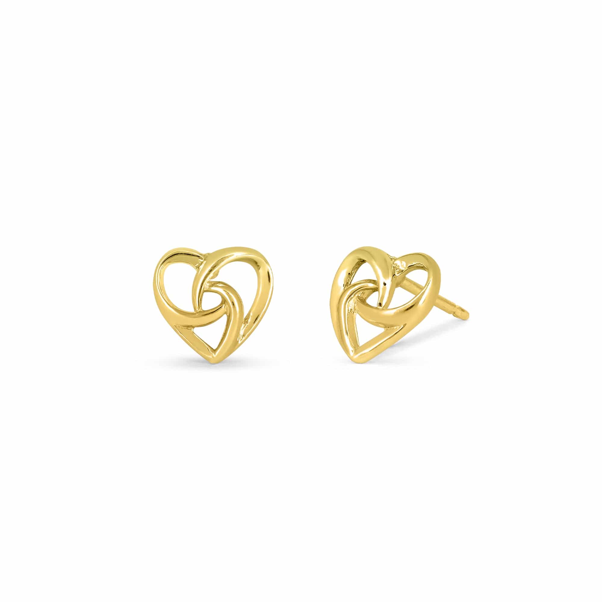 Curly Intertwined Heart Studs - Image 2