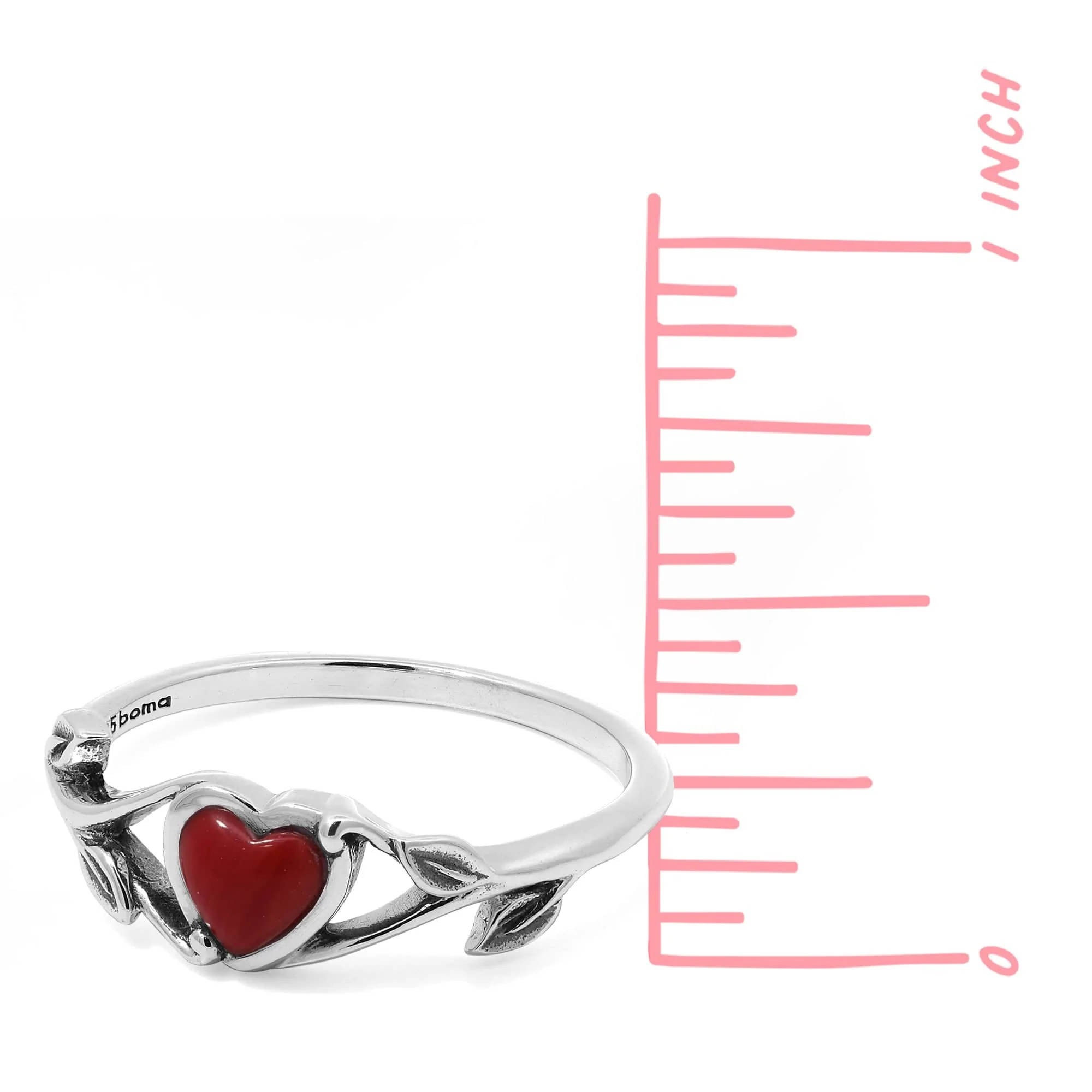 Heart Vine Ring With Stone - Image 8
