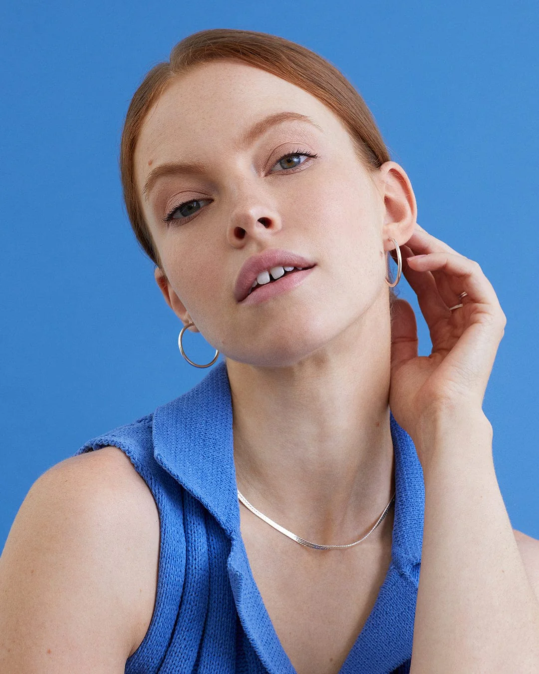 Herringbone Chain Necklace - Image 4